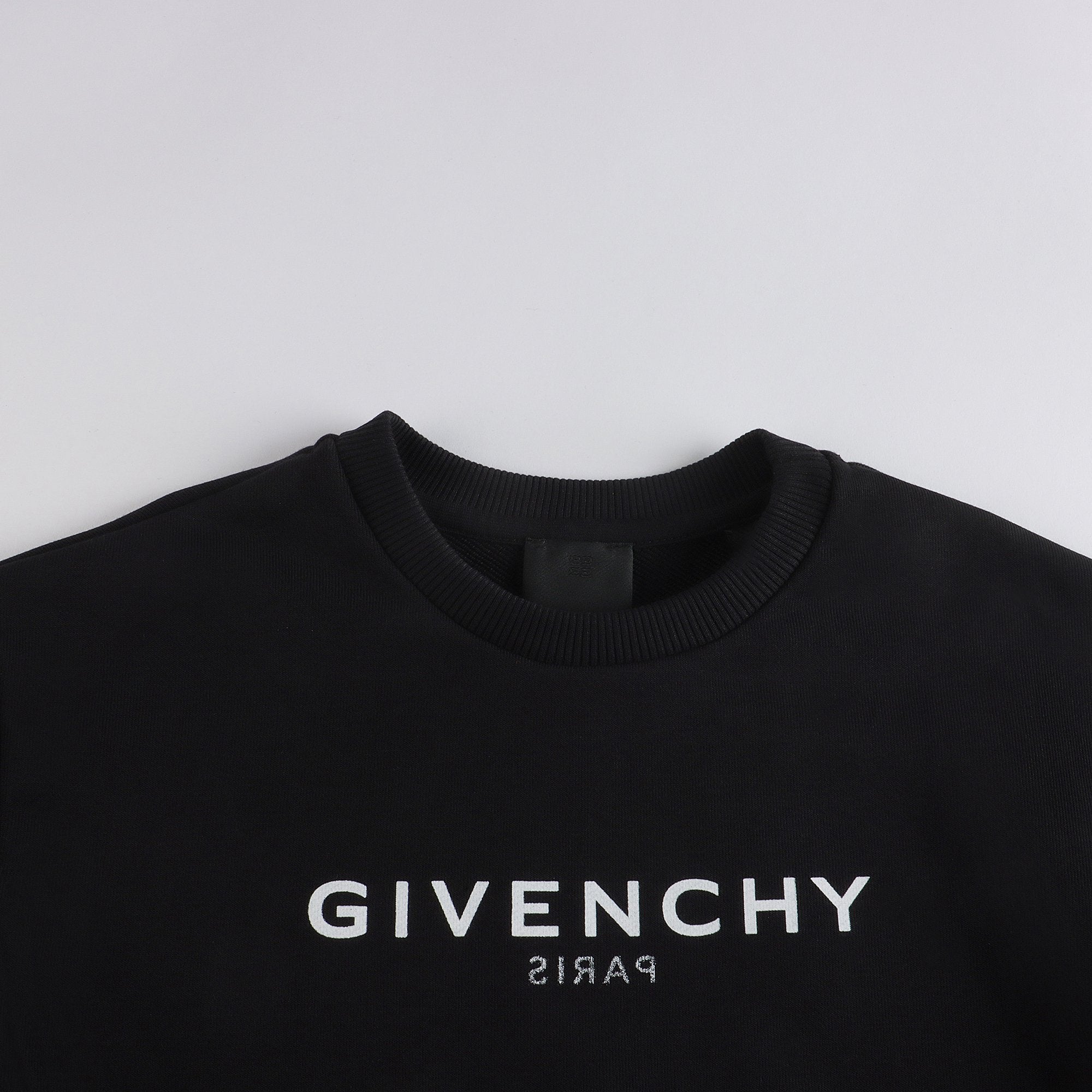 Boys & Girls Black Logo Cotton Sweatshirt