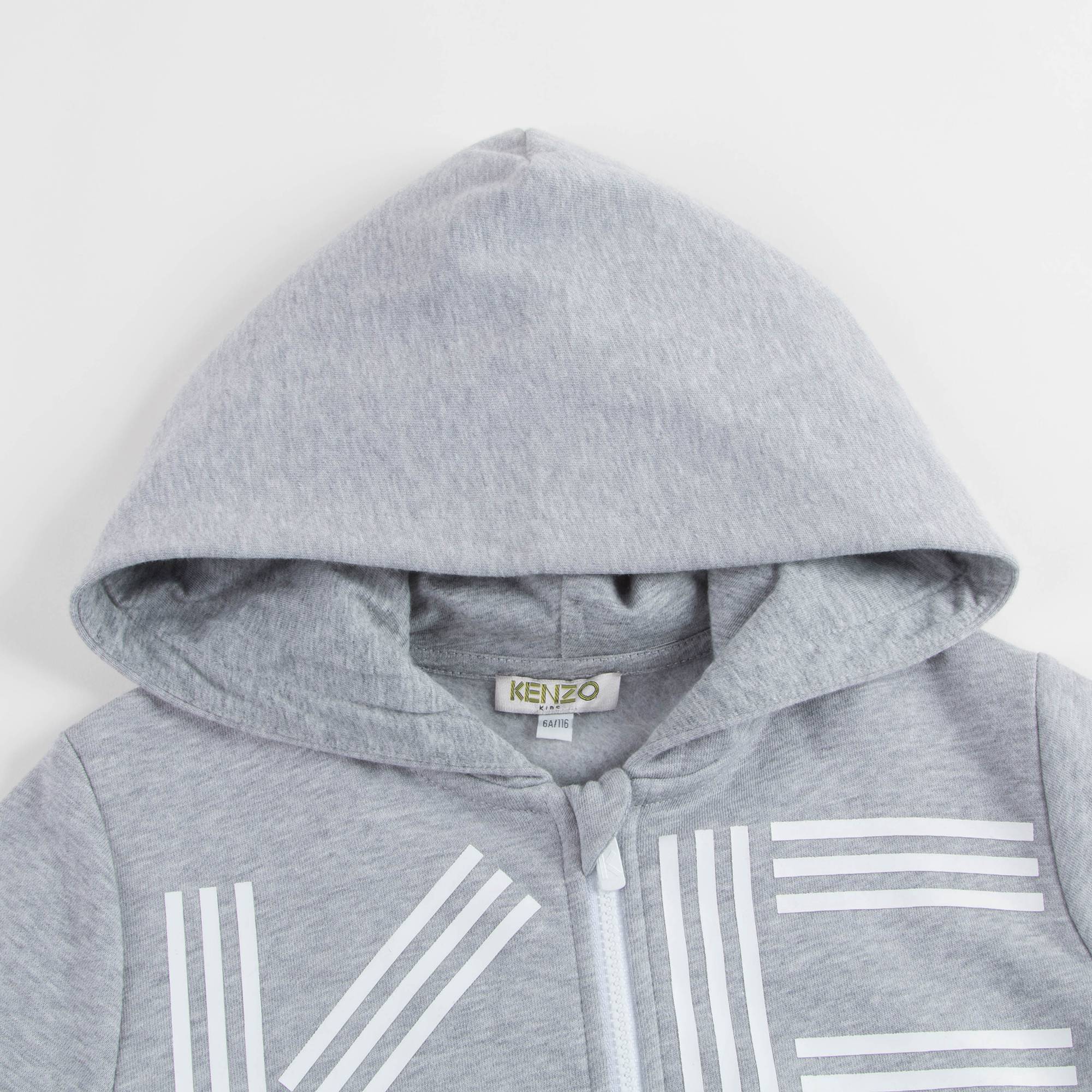 Boys Marl Grey Logo Cotton Cardigan