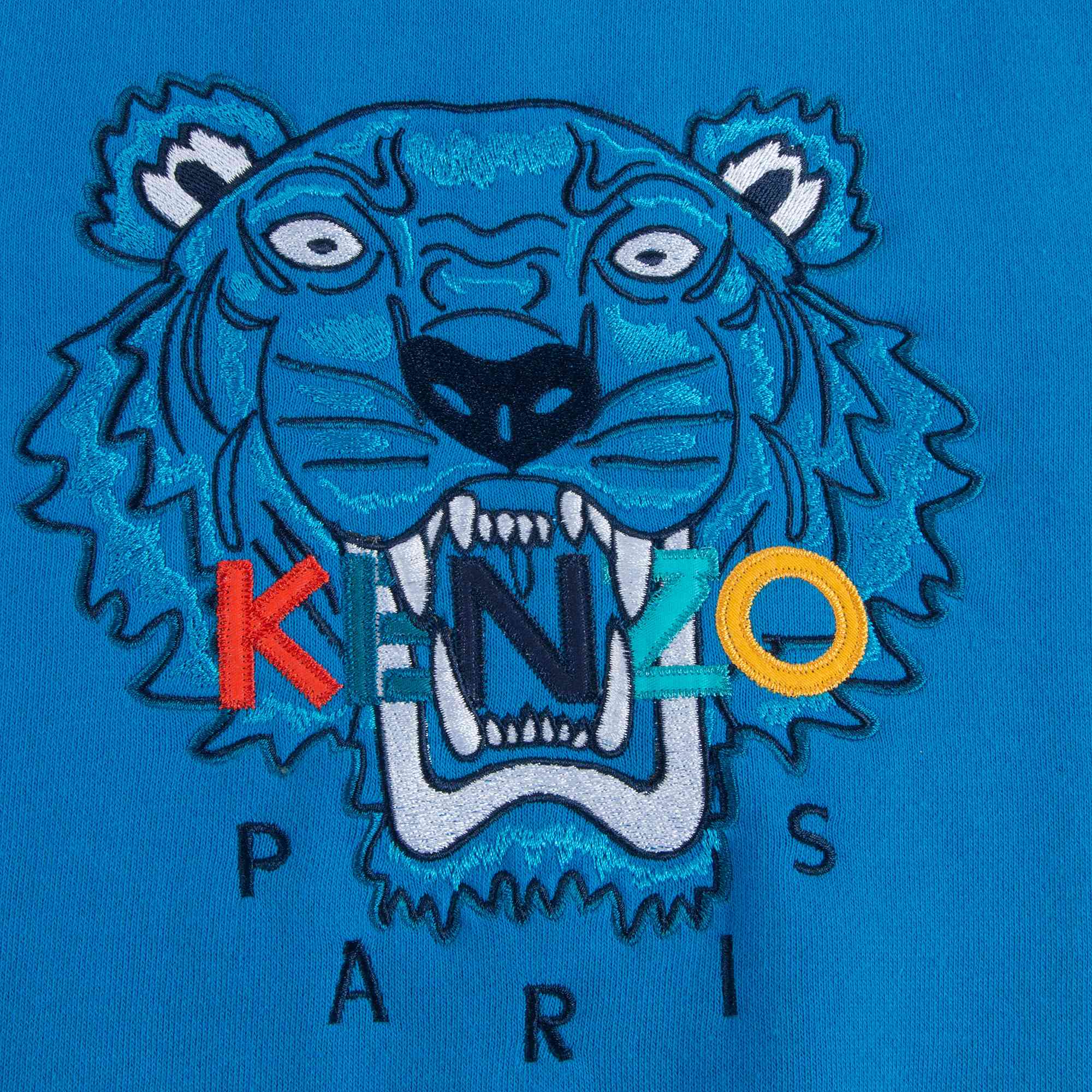 Boys Vivid Blue Tiger Sweatshirt