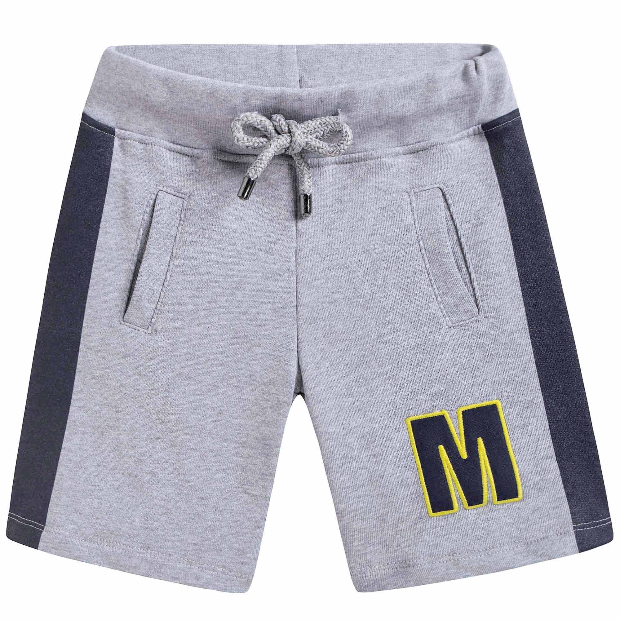 Boys Grey 'M' Shorts