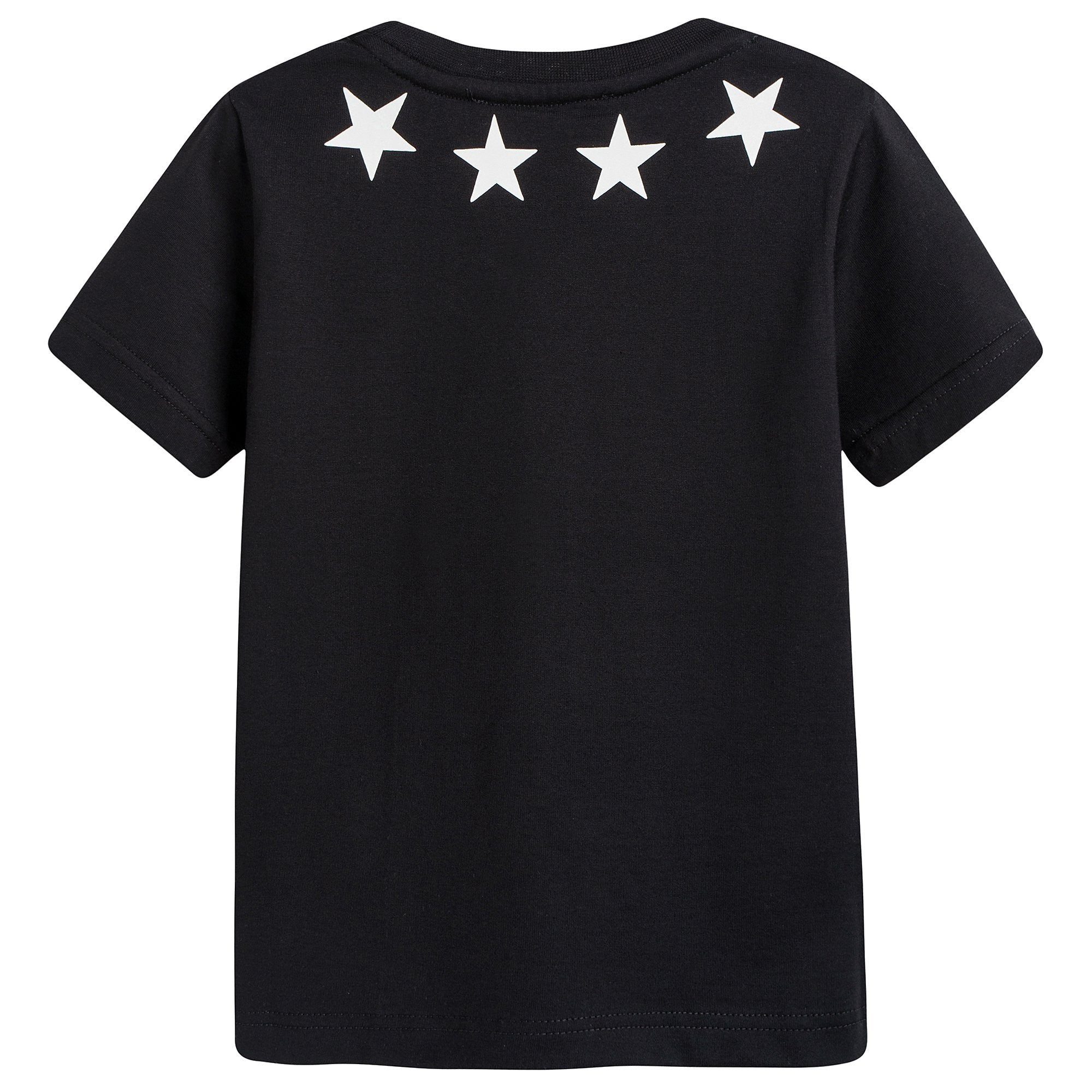 Boys Black Stars Printed T-shirt