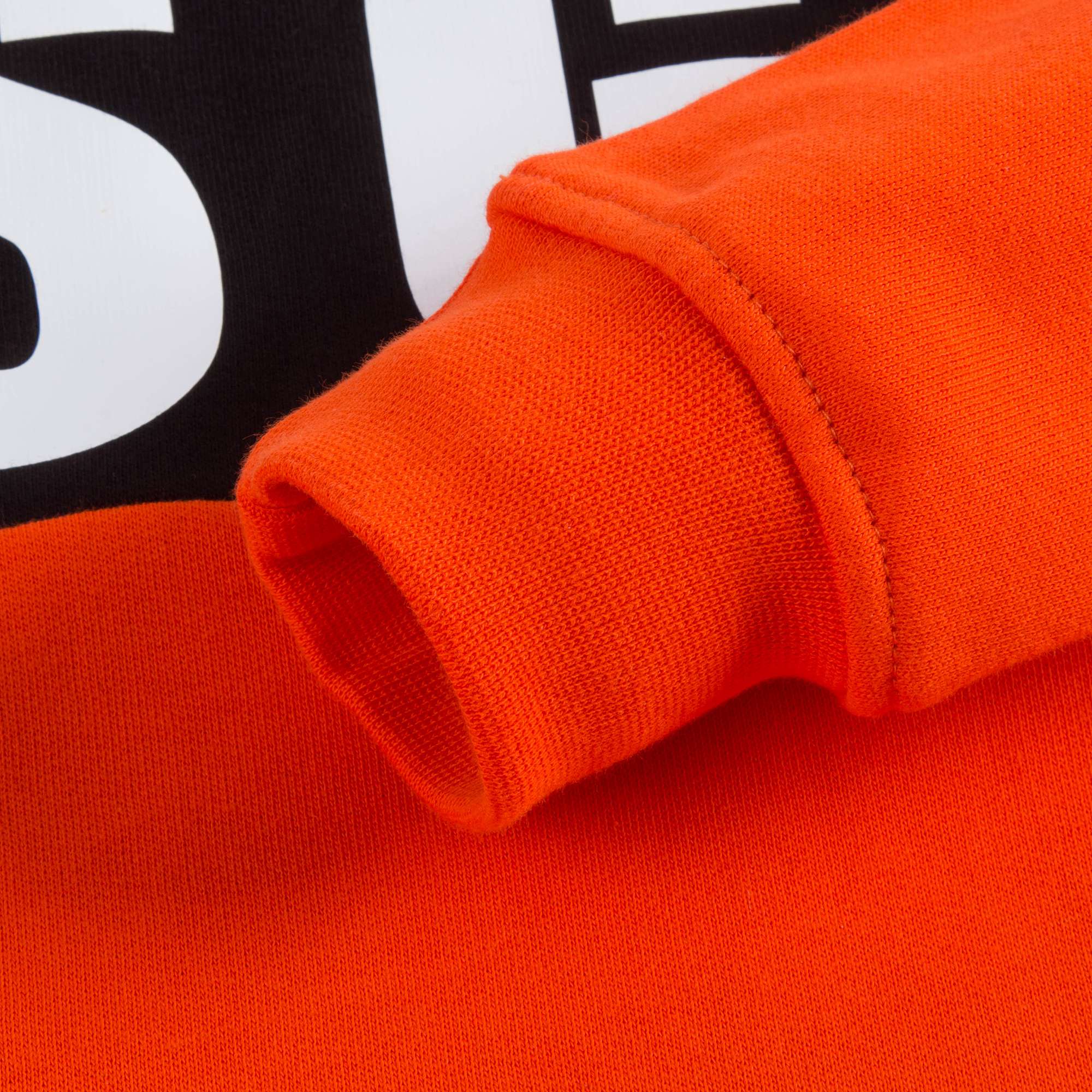 Boys Orange Logo Cotton Sweatshirt