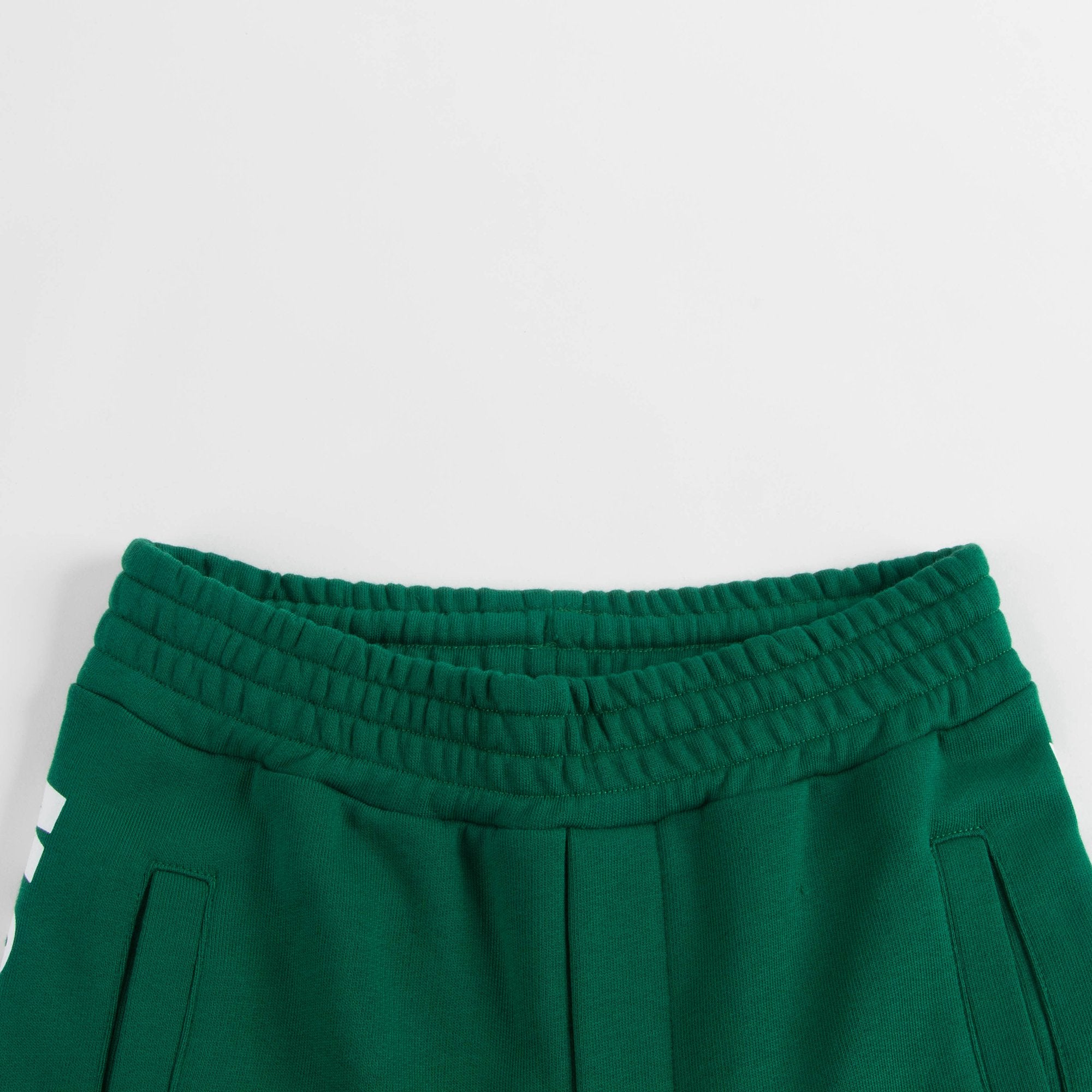 Boys Green Logo Cotton Trousers