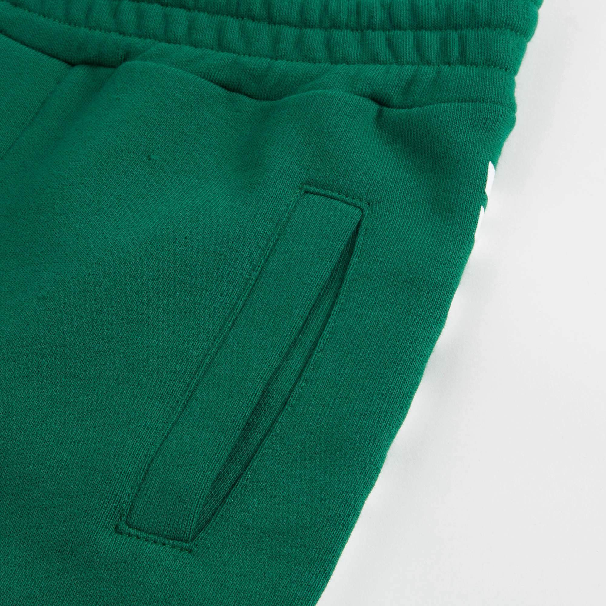 Boys Green Logo Cotton Trousers