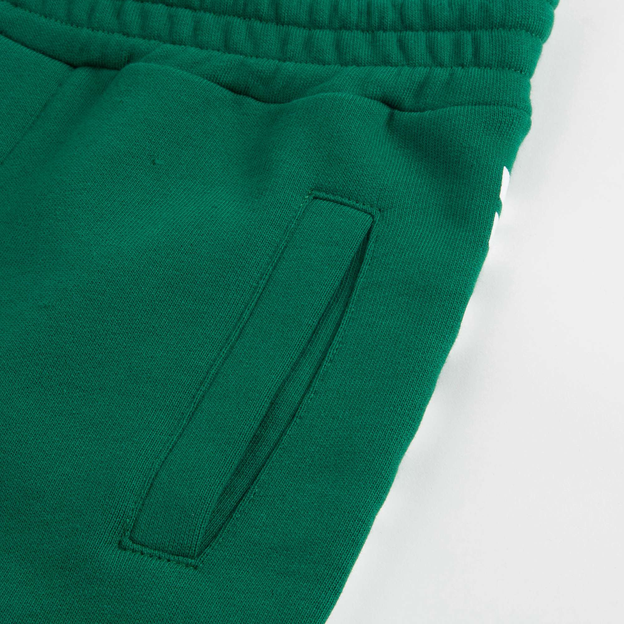 Boys Green Logo Cotton Trousers