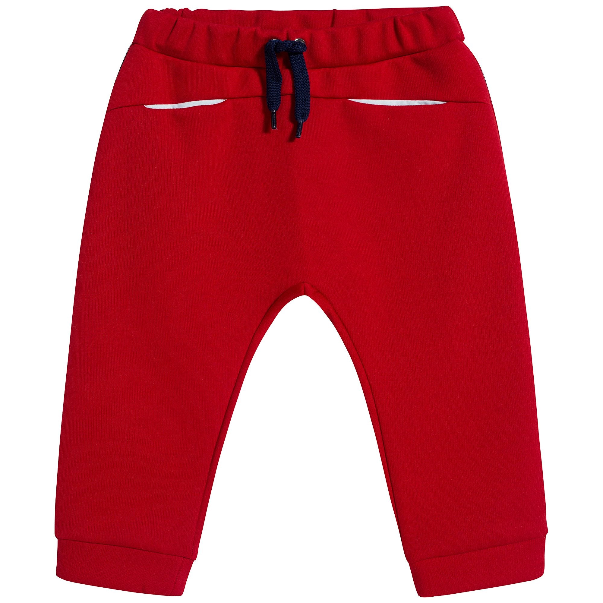 Baby Boys Red Cotton Trousers