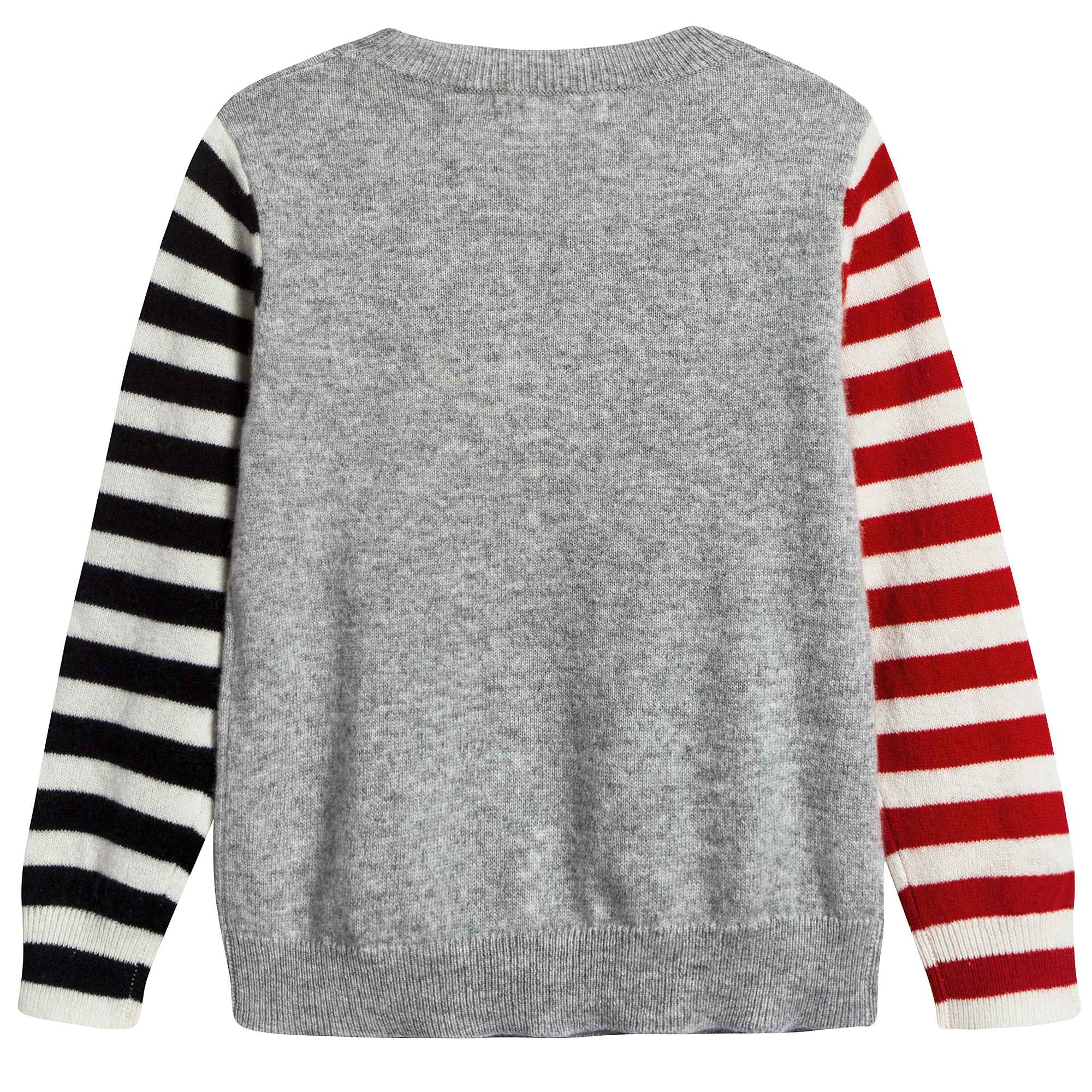 Boys  Grey  Melange  Knits  Cashmere   Sweater