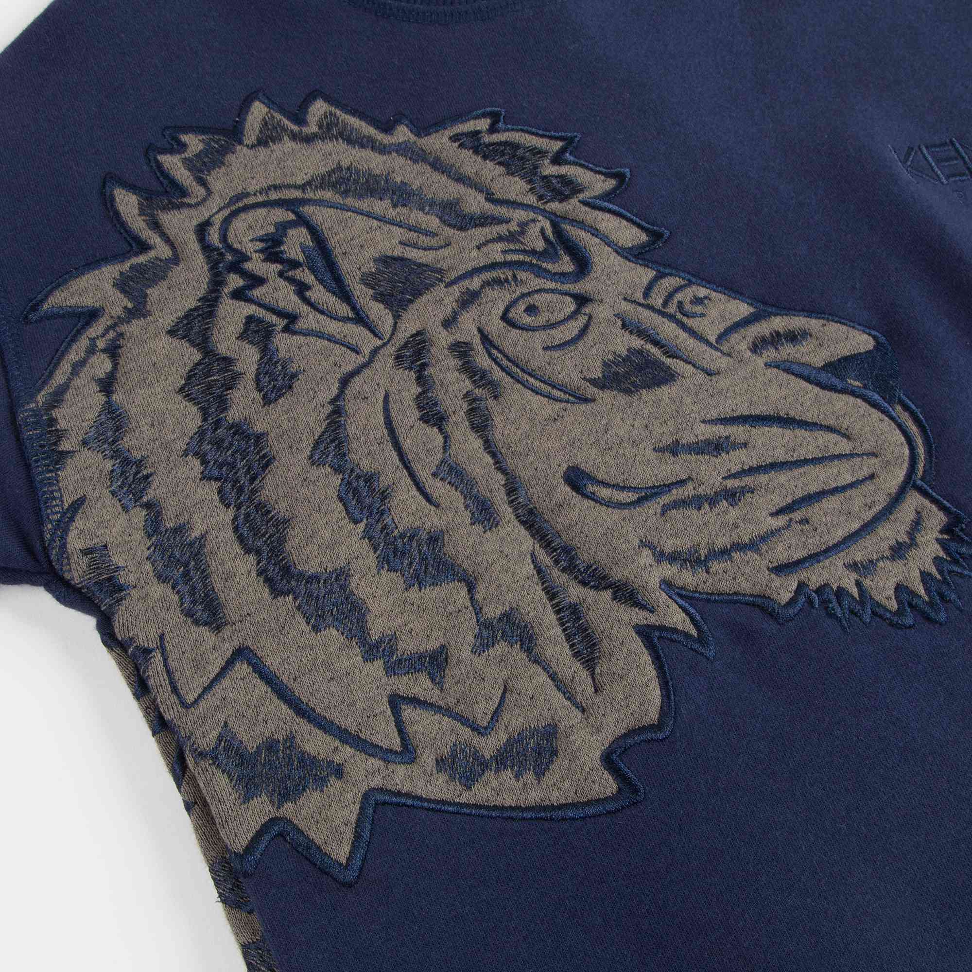 Boys Navy With Tiger Cotton Sweatshirt