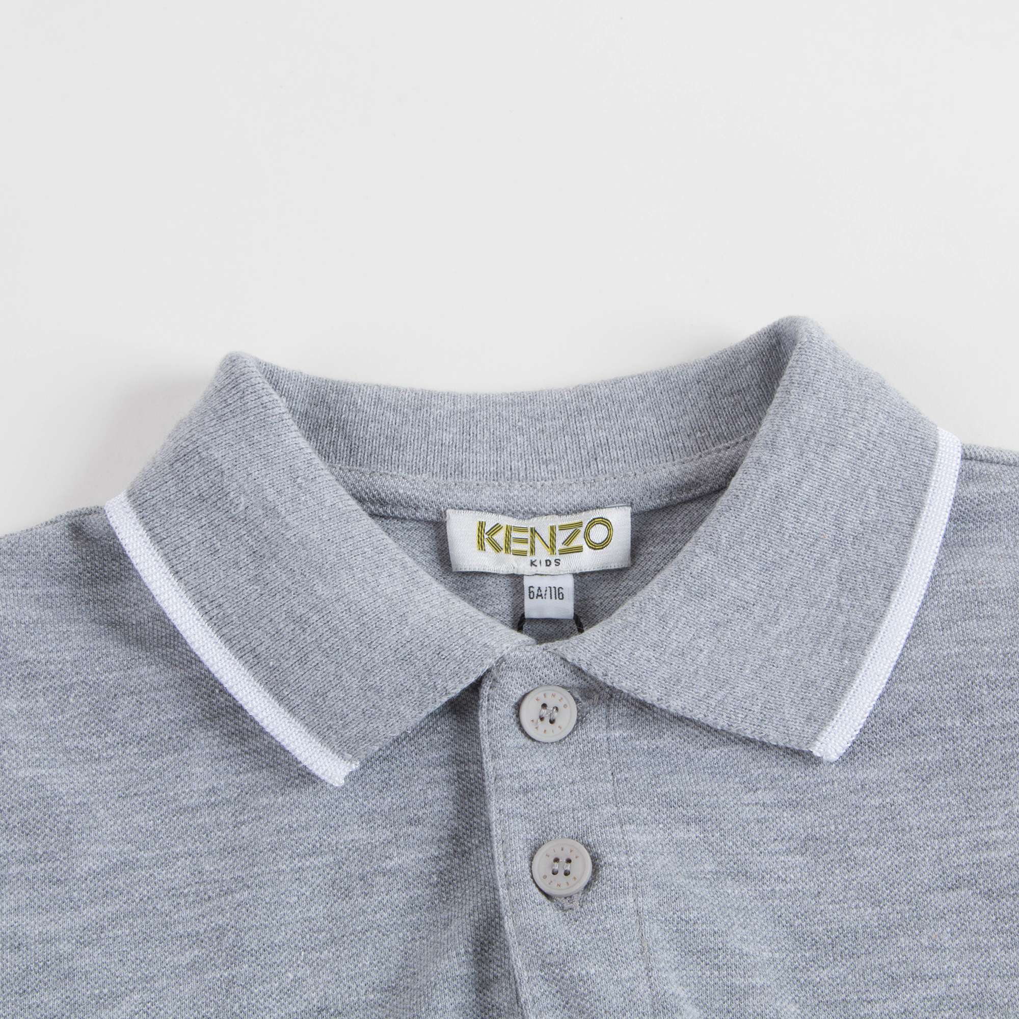 Boys Marl Grey Cotton Polo Shirt