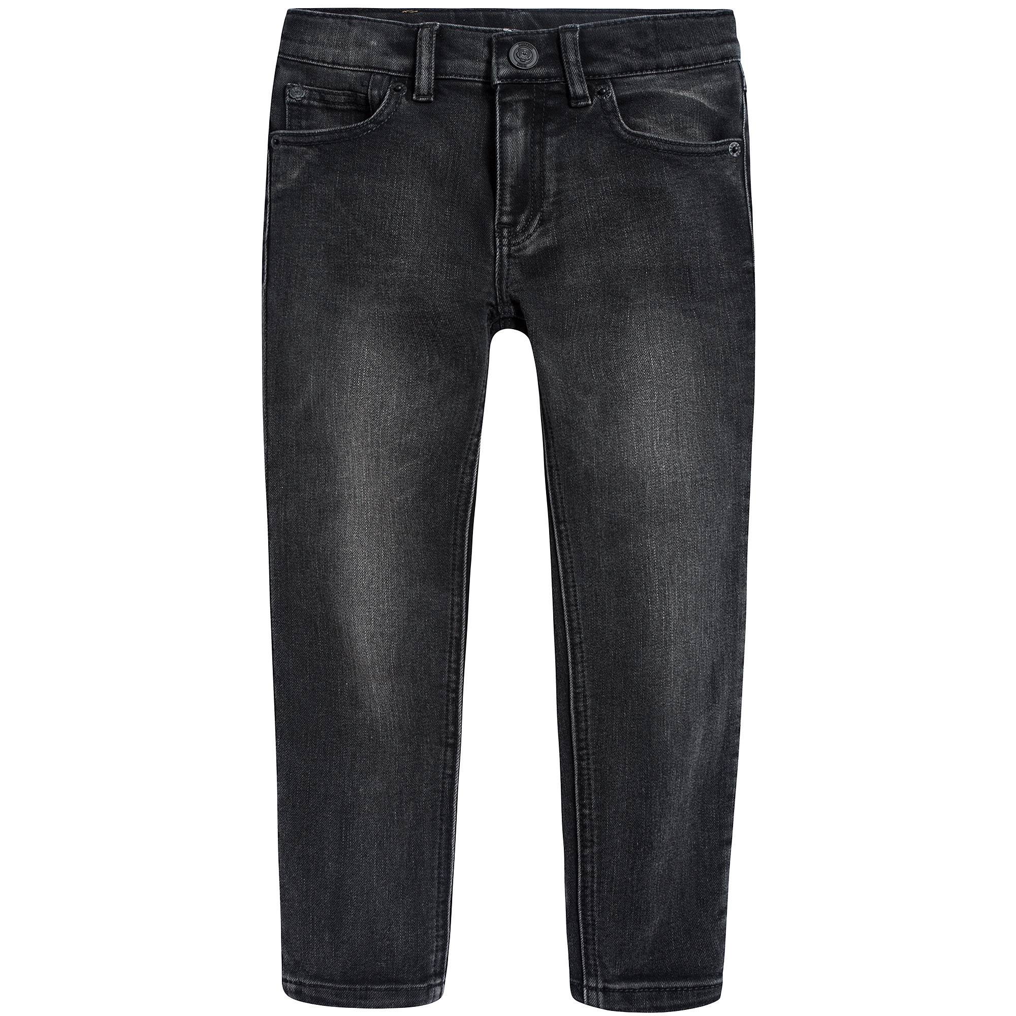 Boys Black Cotton Trousers