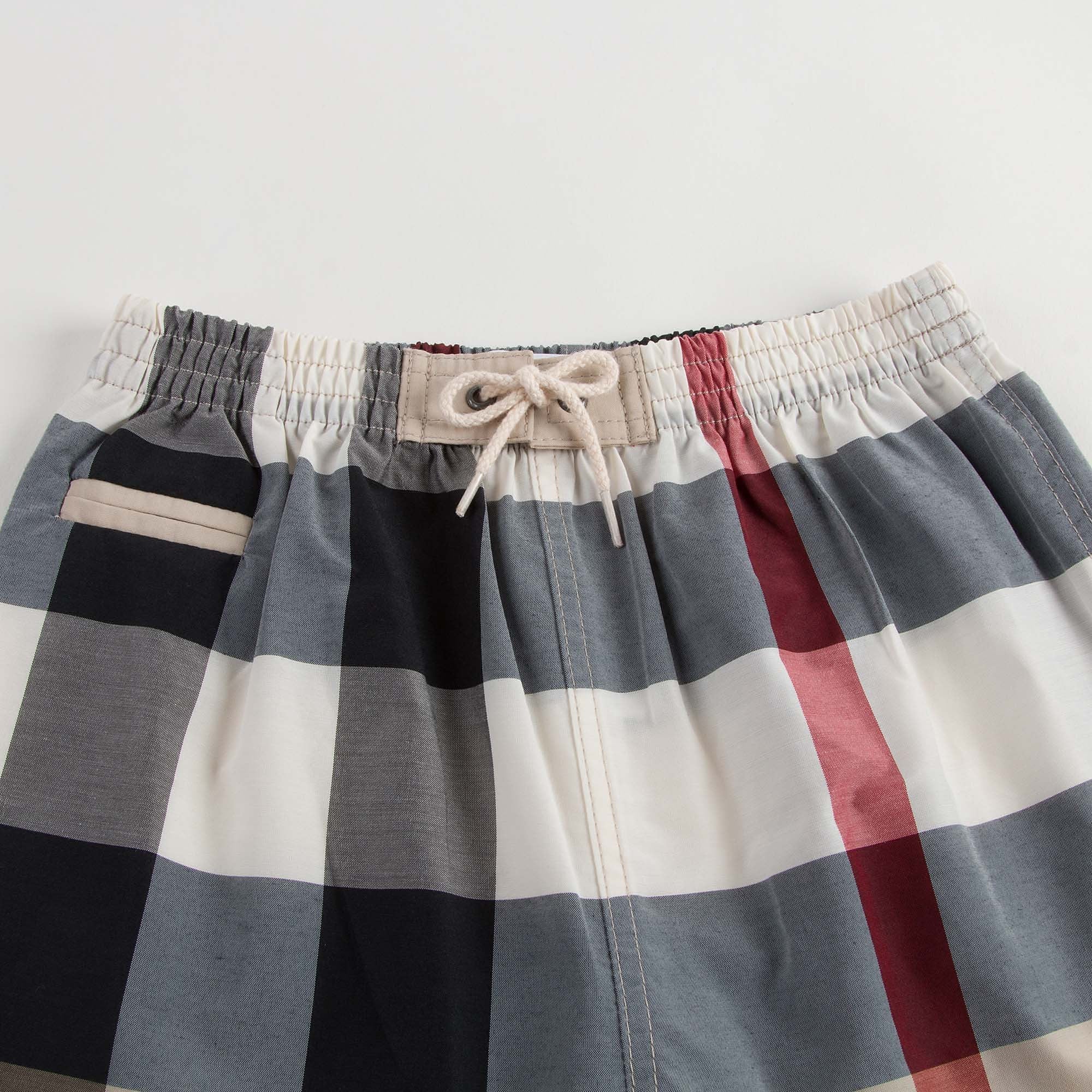 Baby Boys Beige Check Swim Shorts - CÉMAROSE | Children's Fashion Store - 3