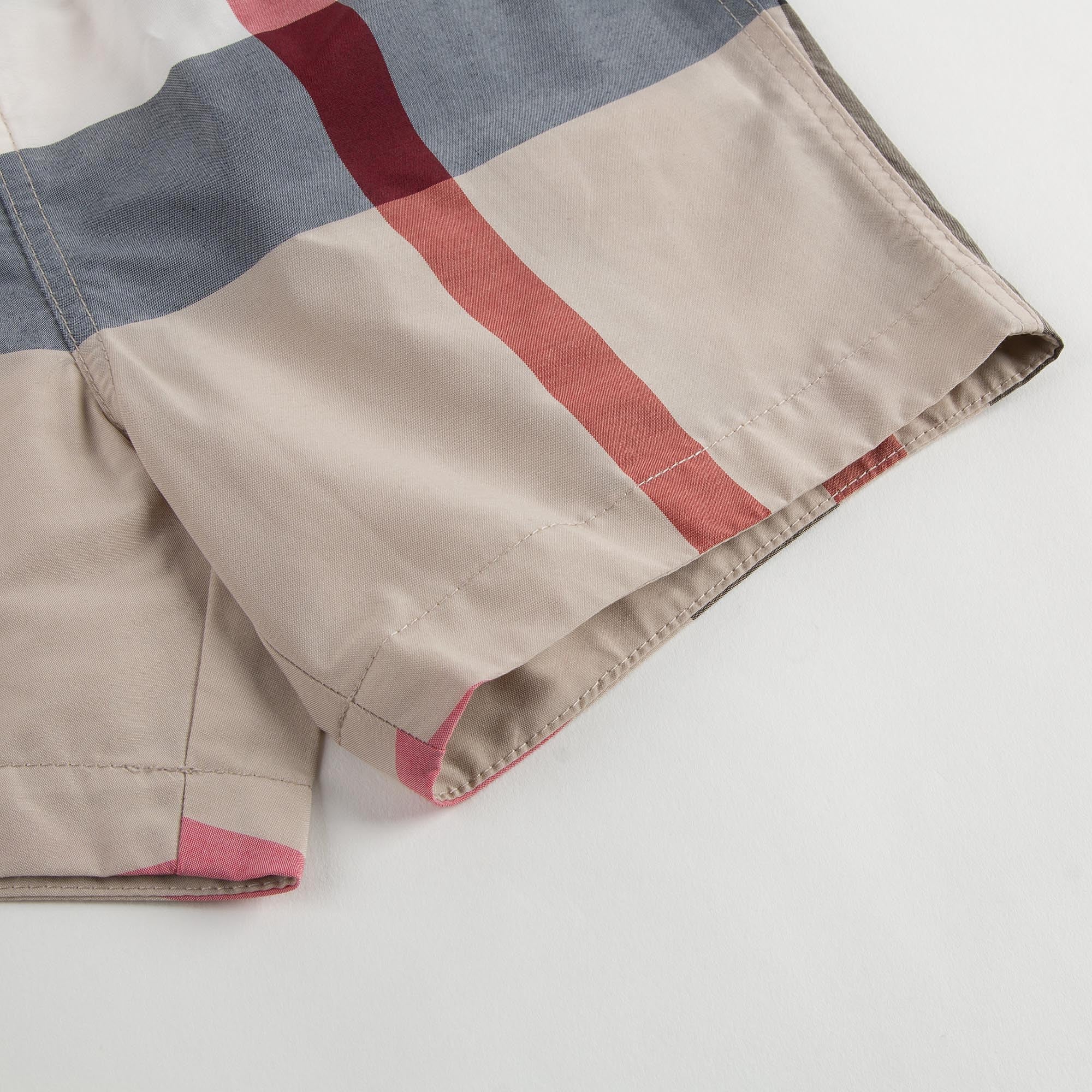 Baby Boys Beige Check Swim Shorts - CÉMAROSE | Children's Fashion Store - 4