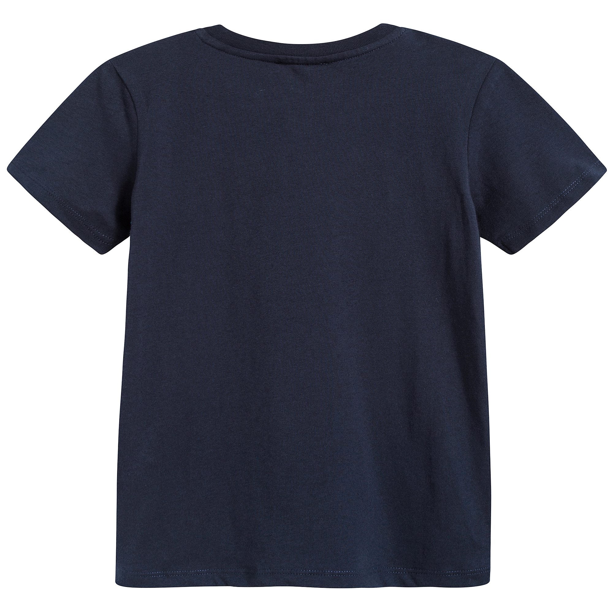 Boys Navy With Tiger Cotton T-shirt