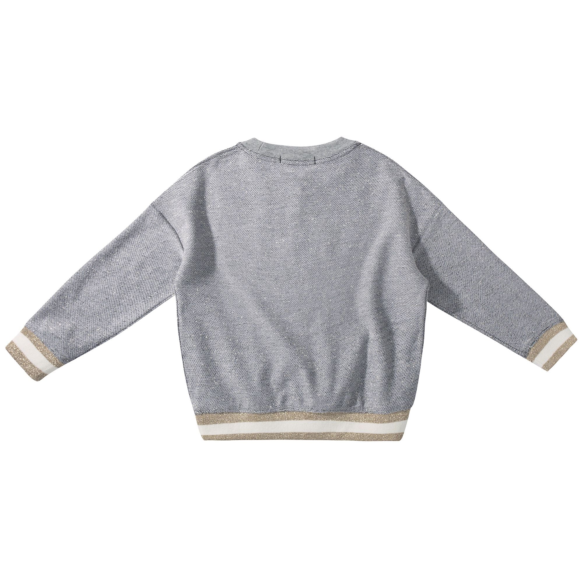 Boys  &  Girls  Grey  Melange   Cotton   Sweatshirt