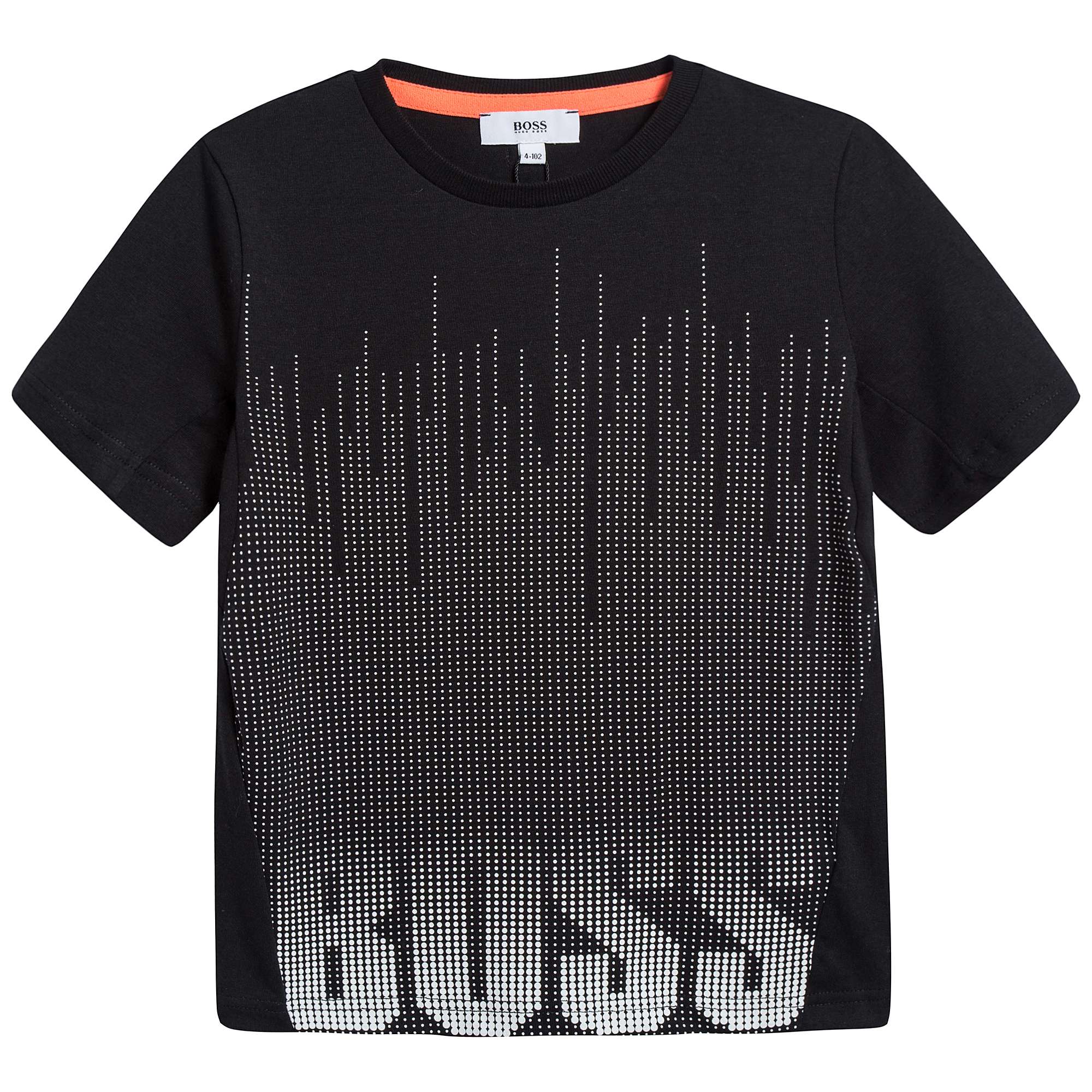 Boys Black Logo Cotton T-shirt