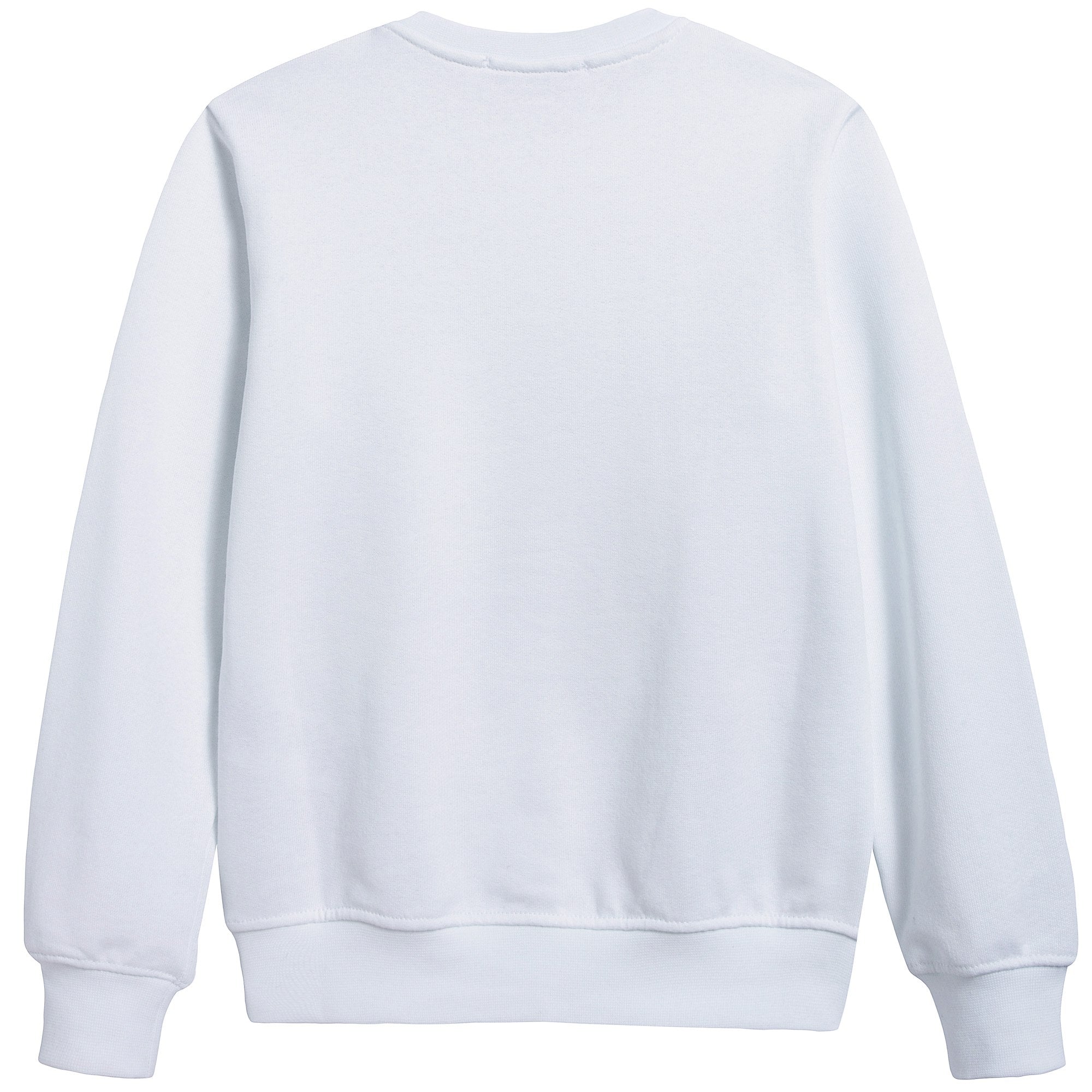 Boys White Cotton Sweatshirt