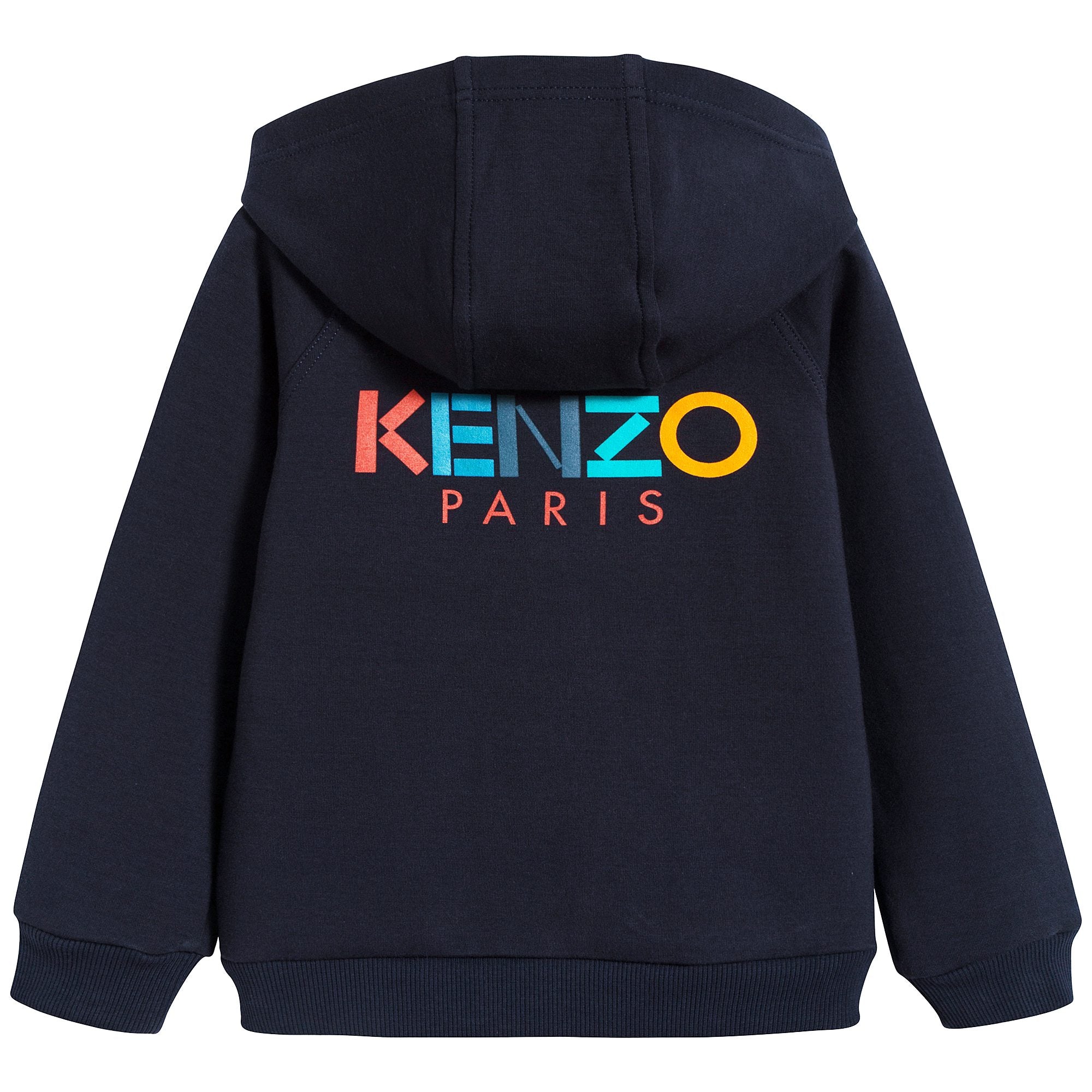 Boys Navy & Orange Cotton Cardigan