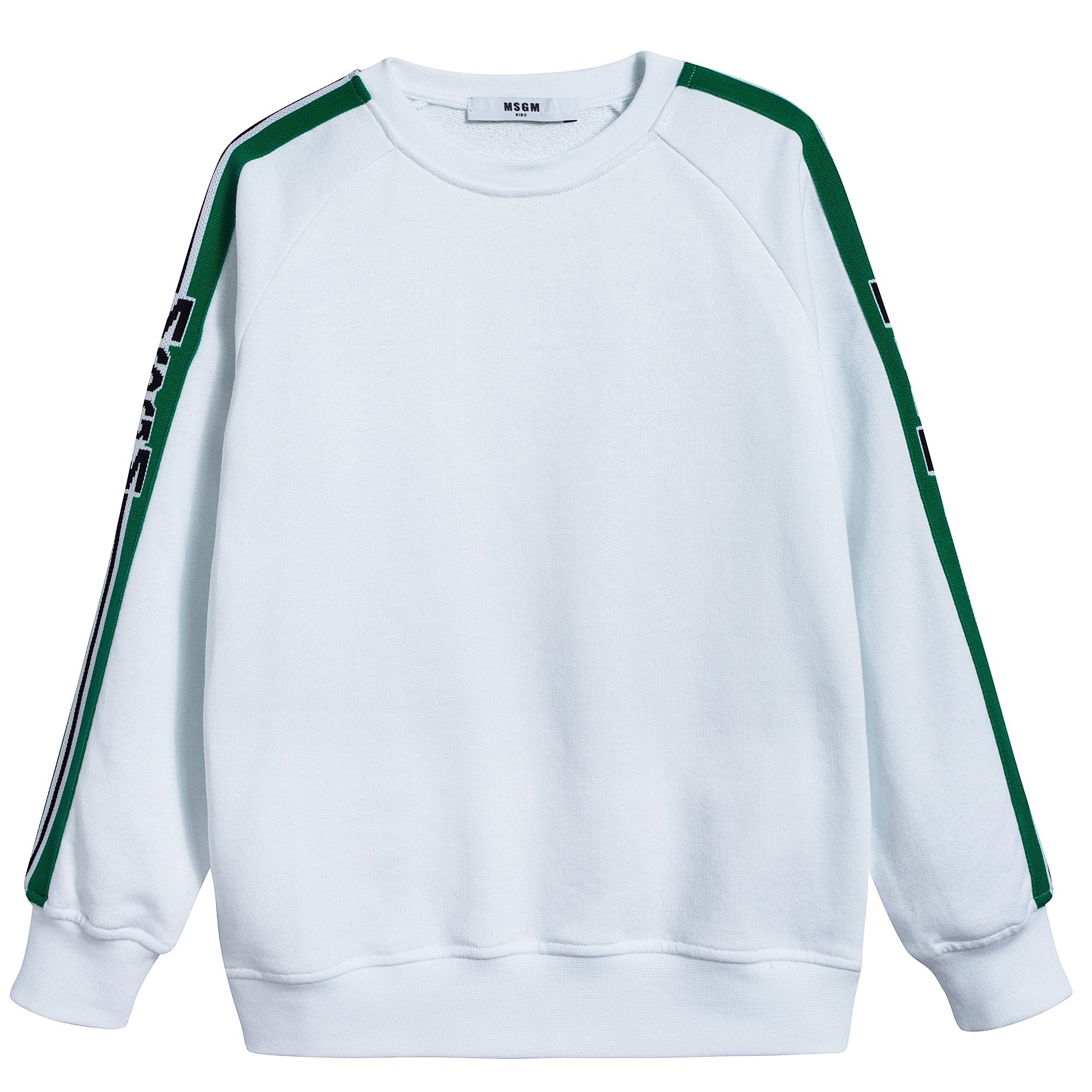 Boys White Cotton Sweatshirt