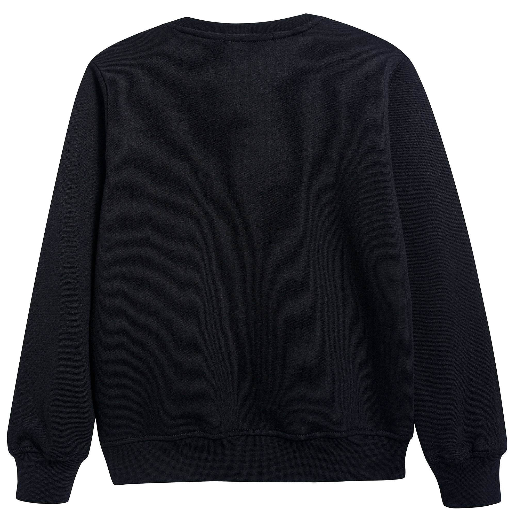 Boys Black Cotton Sweatshirt