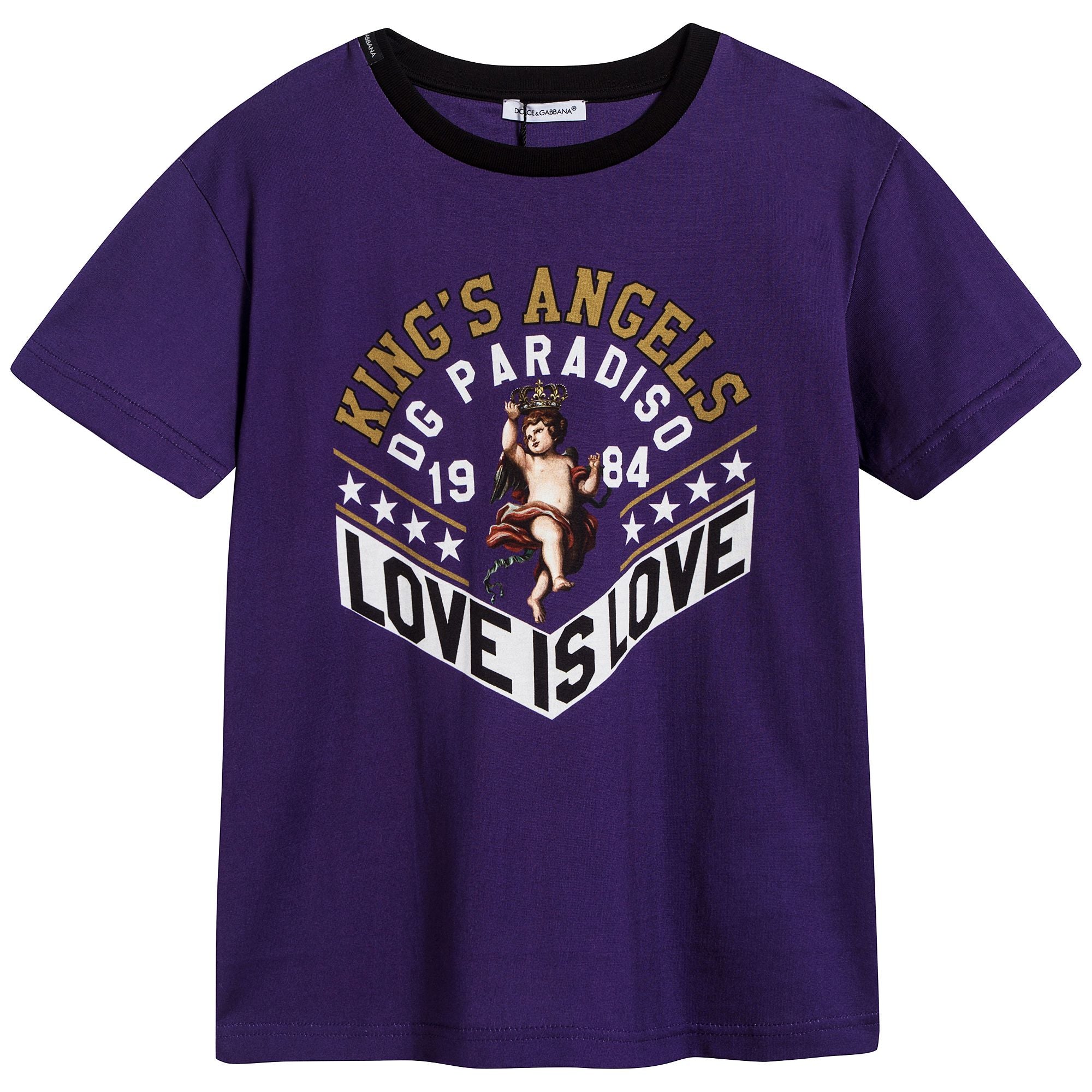 Boys Purple Cotton T-shirt