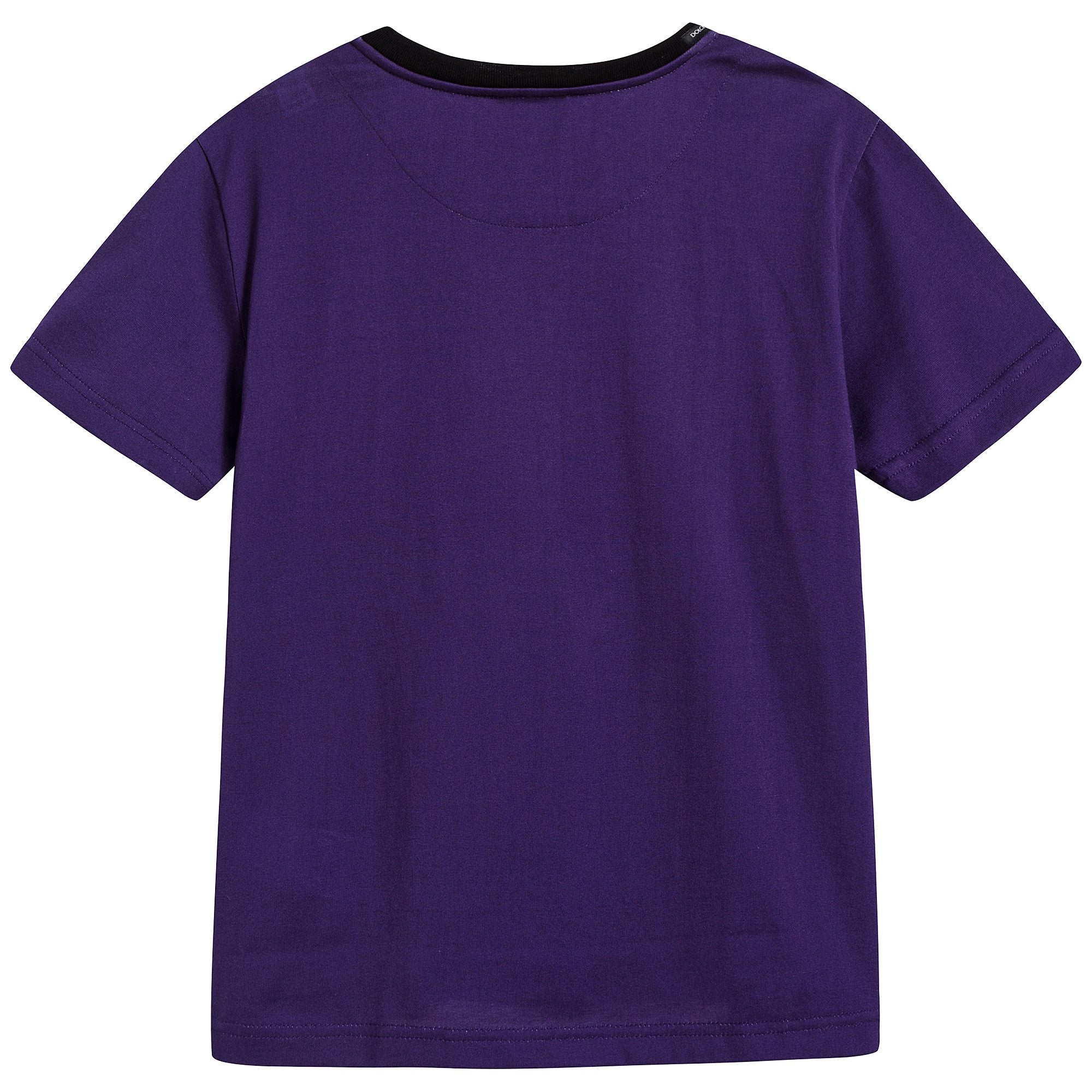 Boys Purple Cotton T-shirt