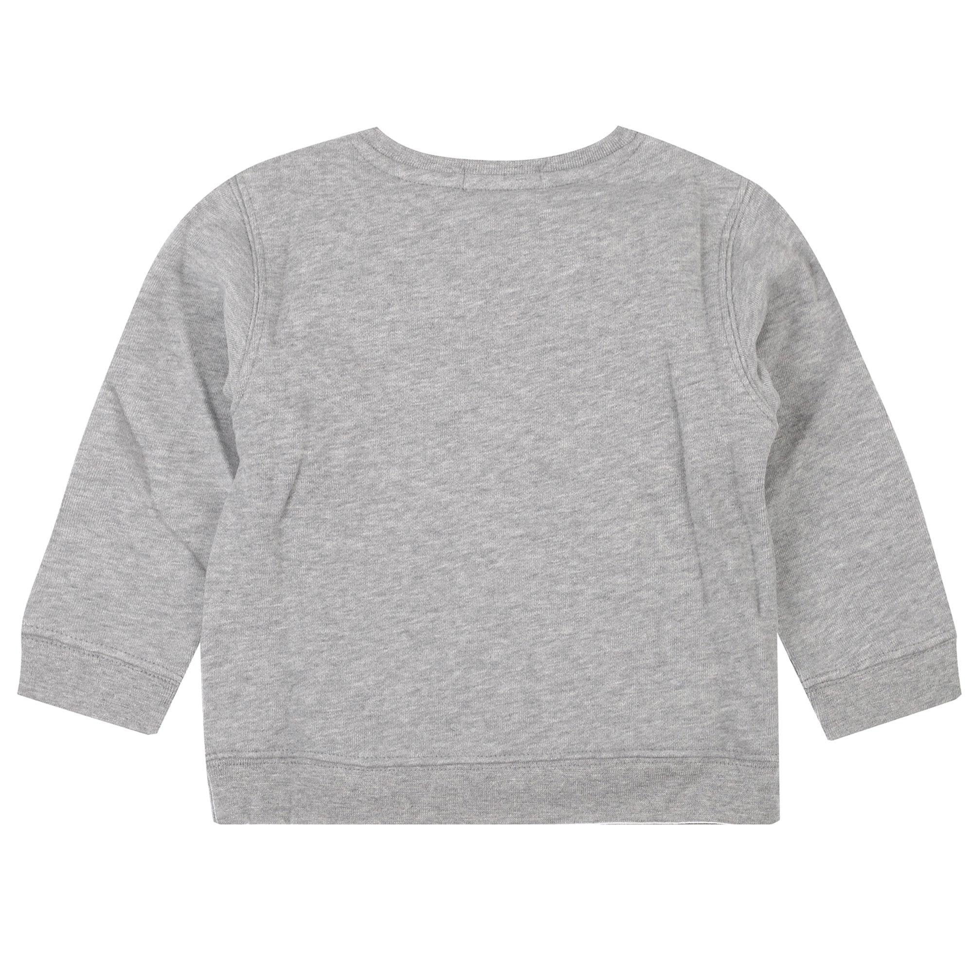 Baby Boys Grey Fancy Printed Cotton Sweatshirt - CÉMAROSE | Children's Fashion Store - 2