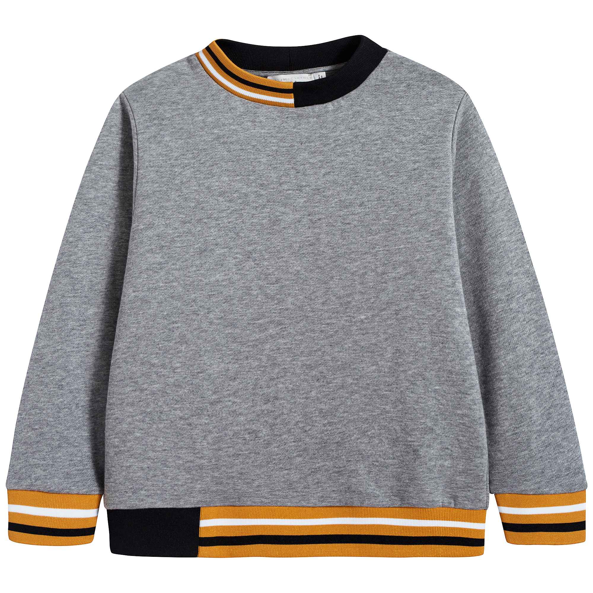 Boys Dark Grey Cotton Sweatshirt