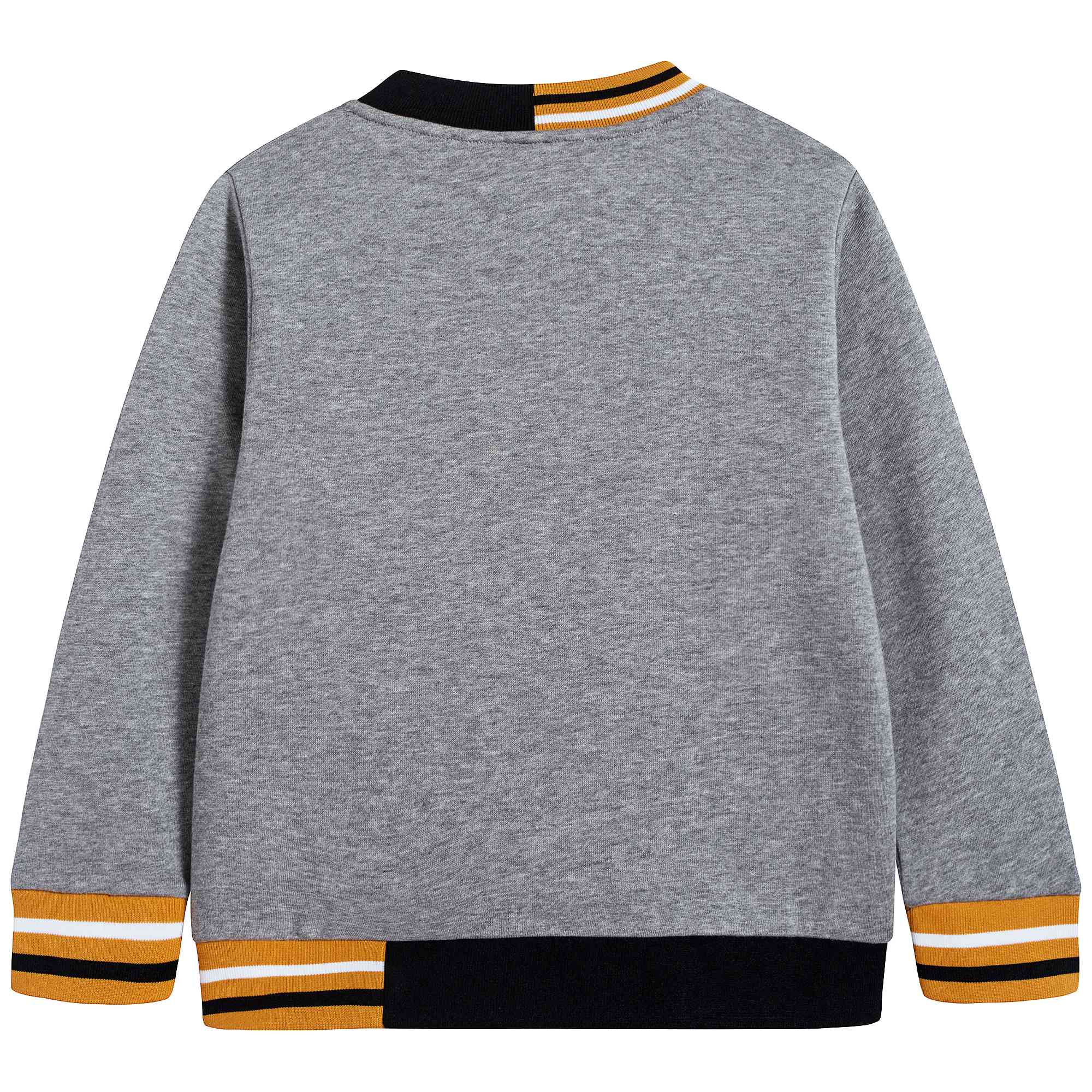 Boys Dark Grey Cotton Sweatshirt