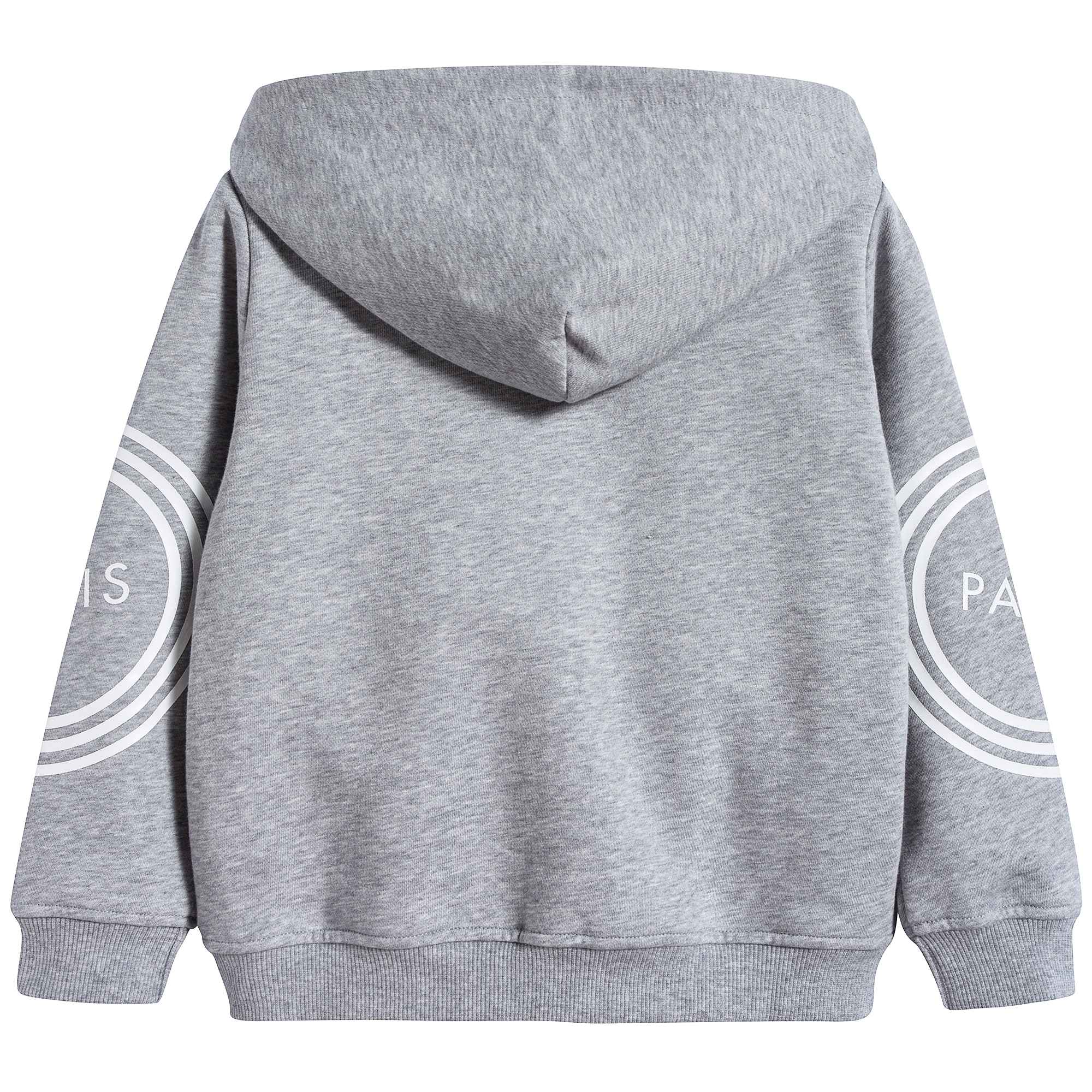 Boys Marl Grey Logo Cotton Cardigan