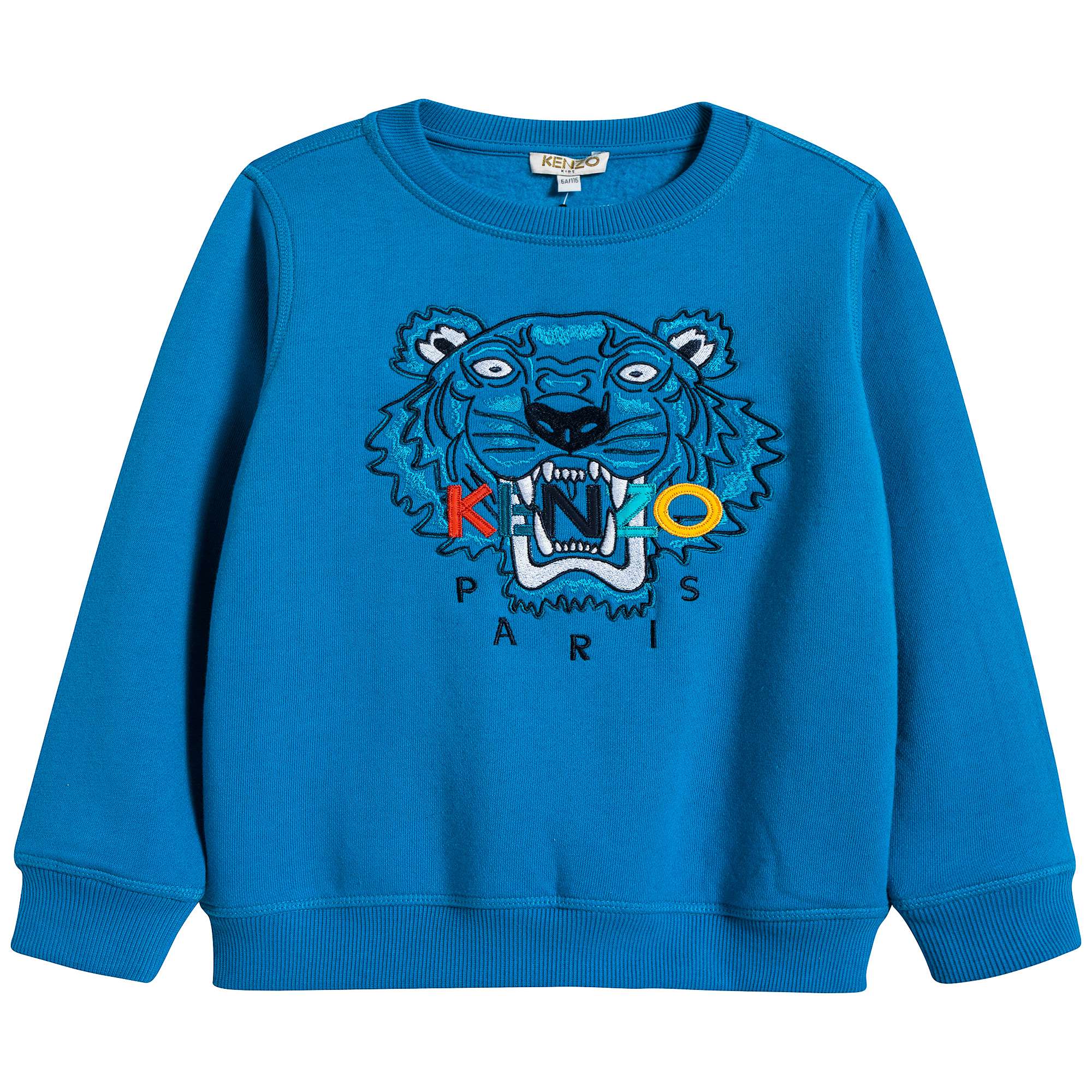 Boys Vivid Blue Tiger Sweatshirt