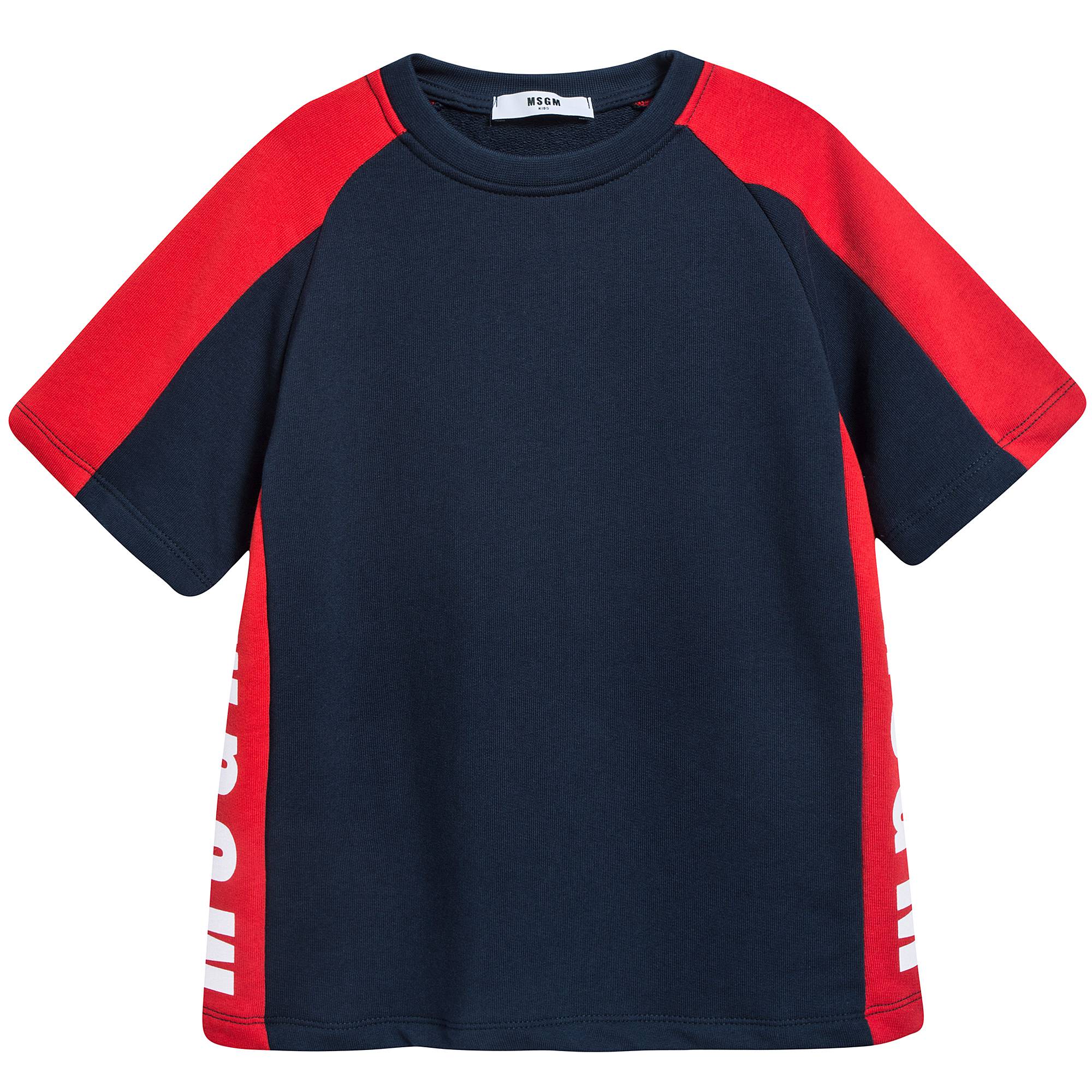 Boys Blue Rosso Cotton Fleece T-Shirt