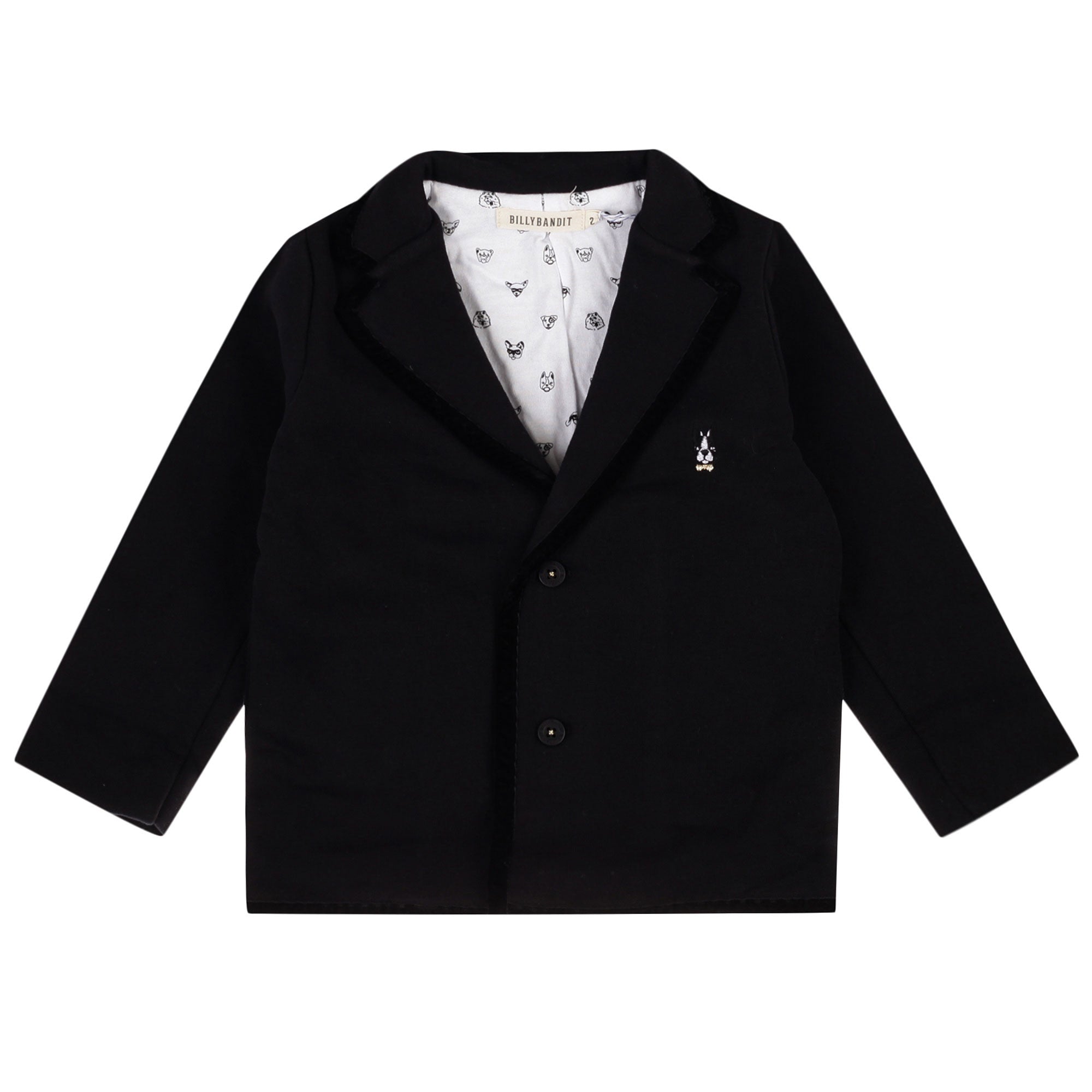 Baby Boys Black Cotton Blazer - CÉMAROSE | Children's Fashion Store - 1