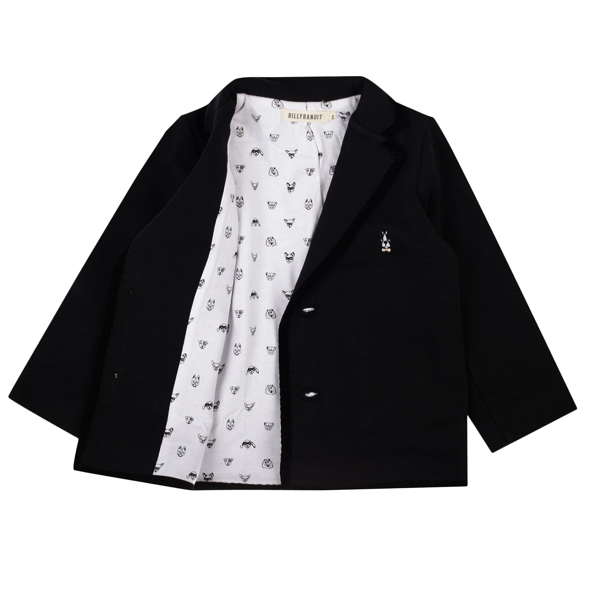 Baby Boys Black Cotton Blazer - CÉMAROSE | Children's Fashion Store - 3