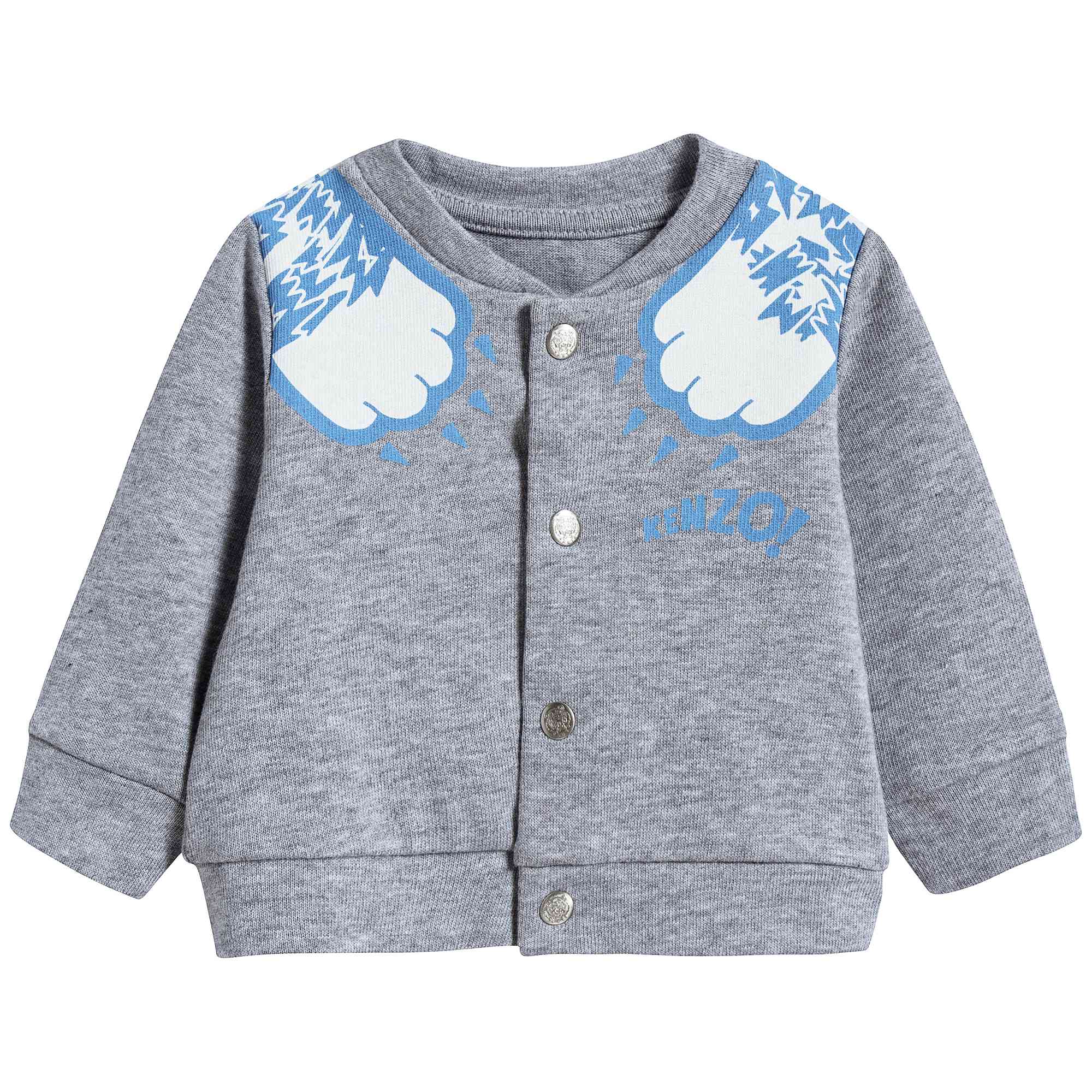 Boys Marl Grey Cotton Cardigan