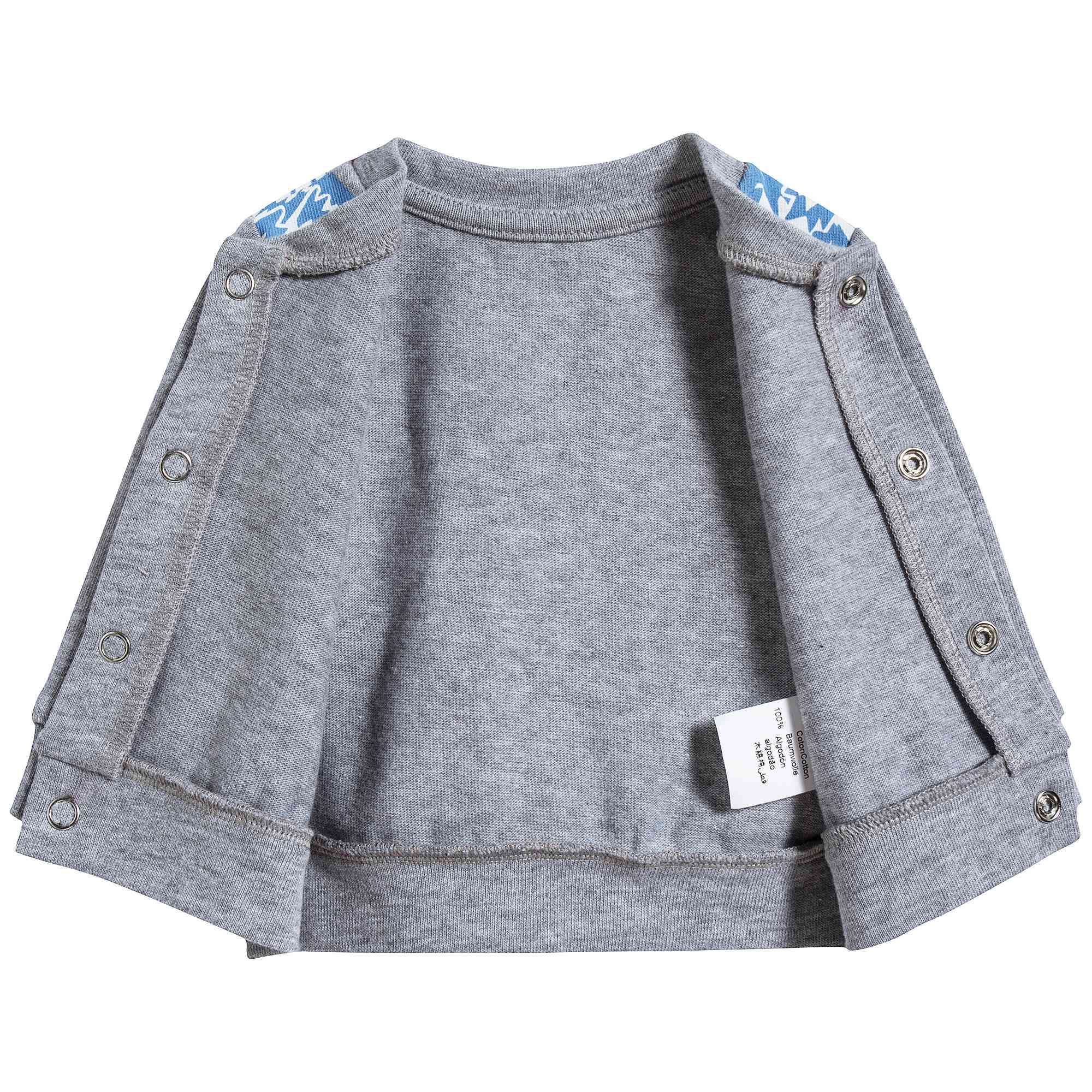 Boys Marl Grey Cotton Cardigan