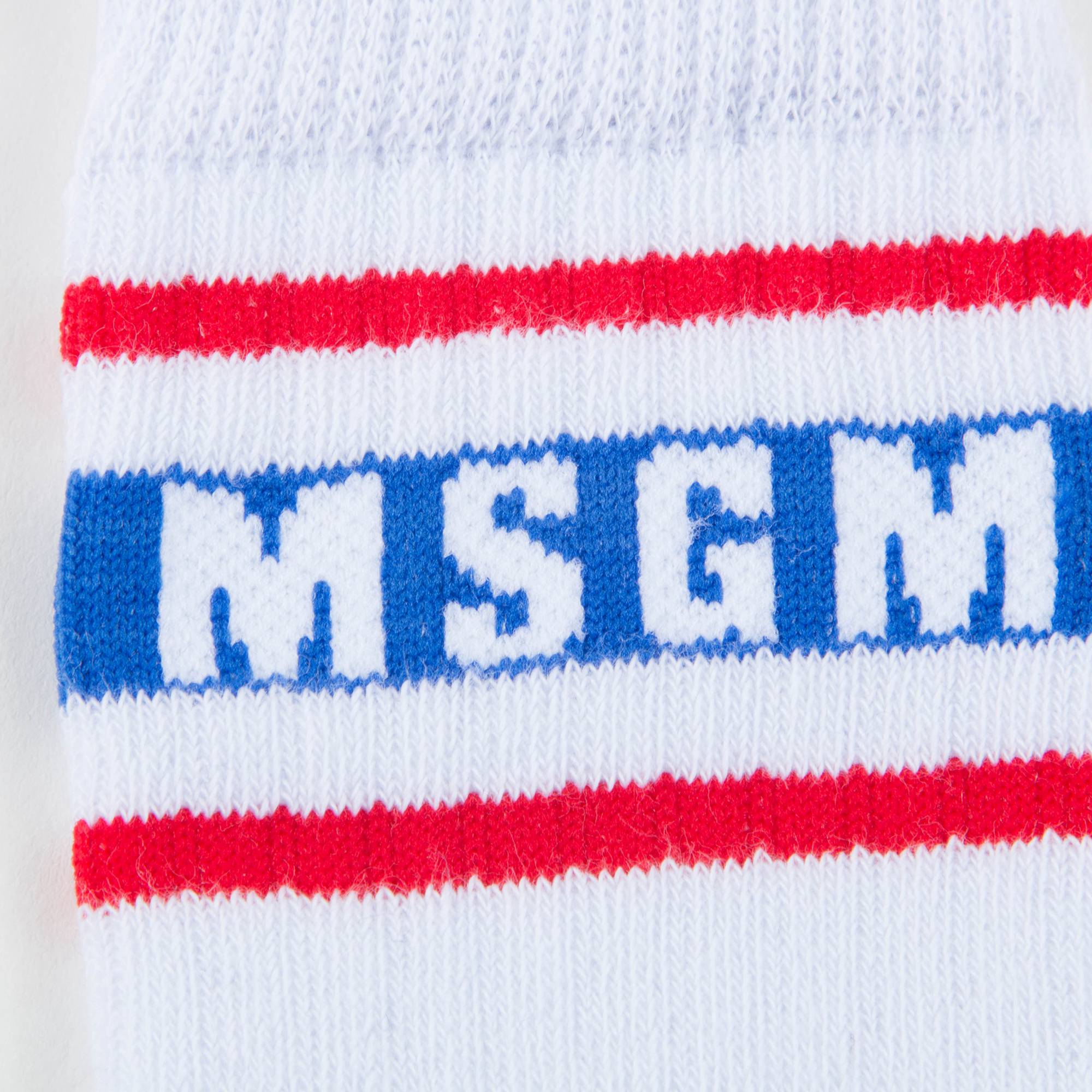 Boys & Girls White Logo Cotton Socks