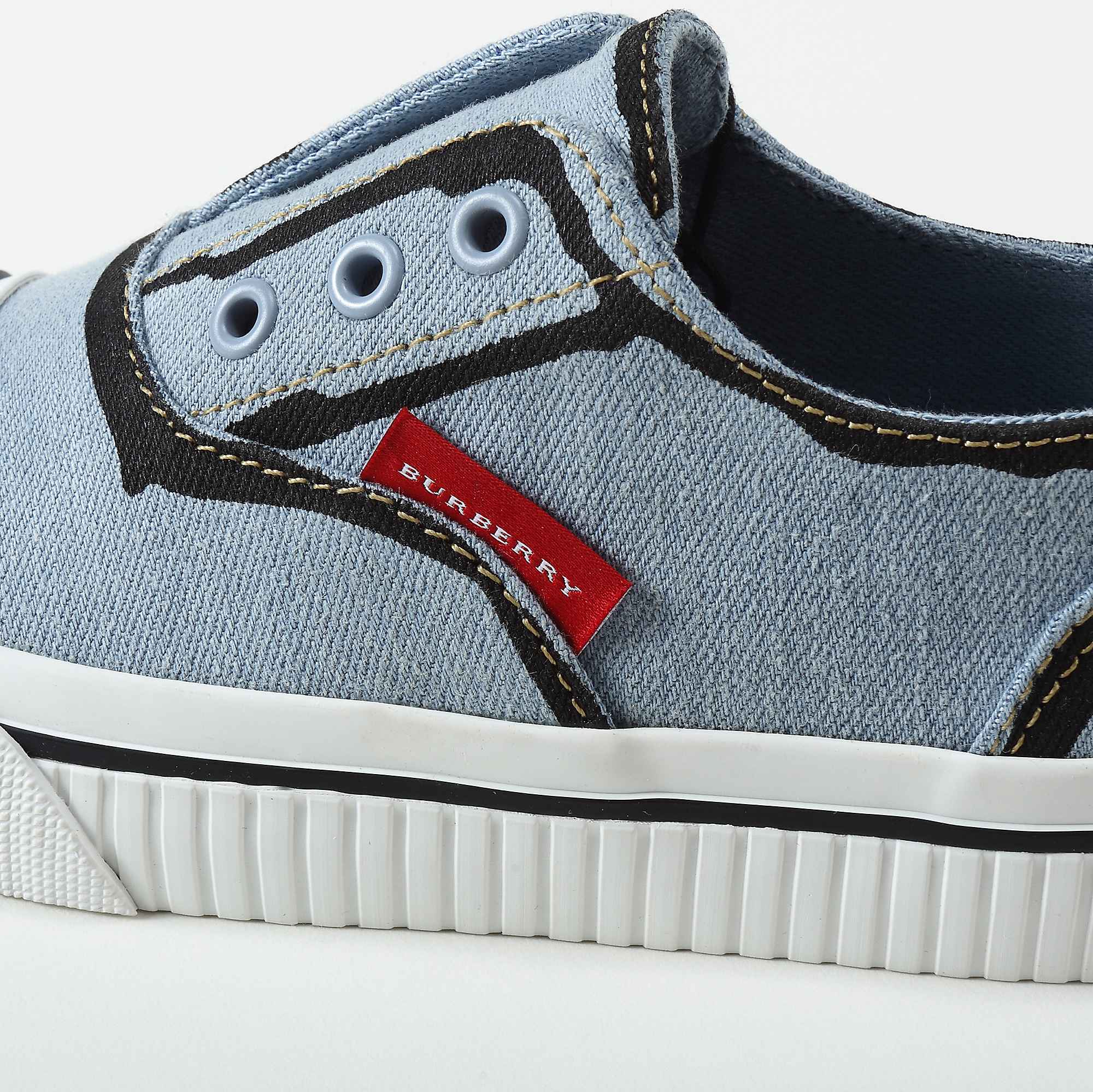 Baby Boys Light Blue Cotton Trainers