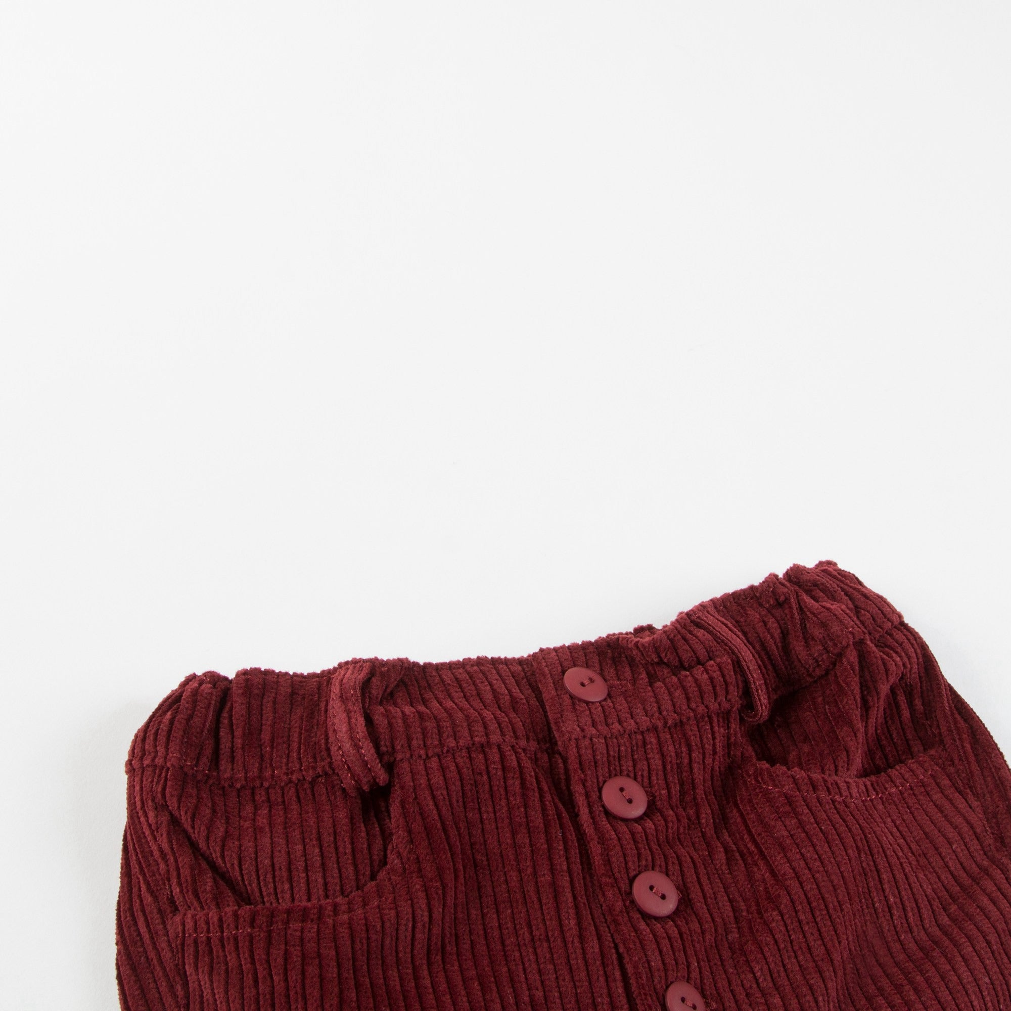 Boys Wine Red Cotton Trousers