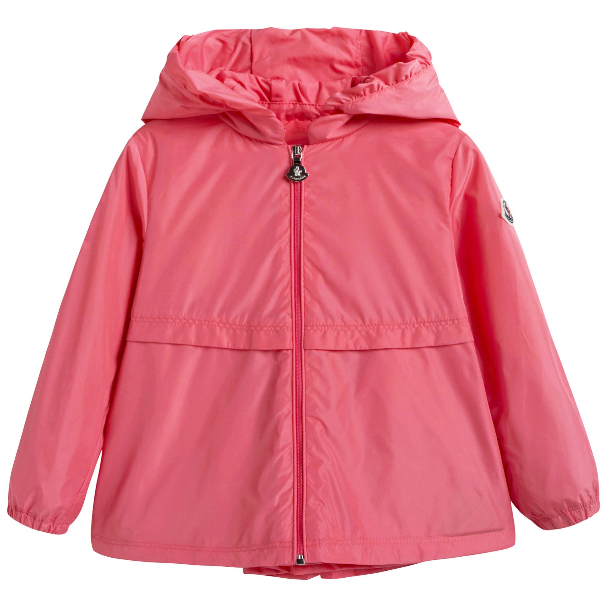 Baby Girls Pink Windbreaker Jacket With Lace