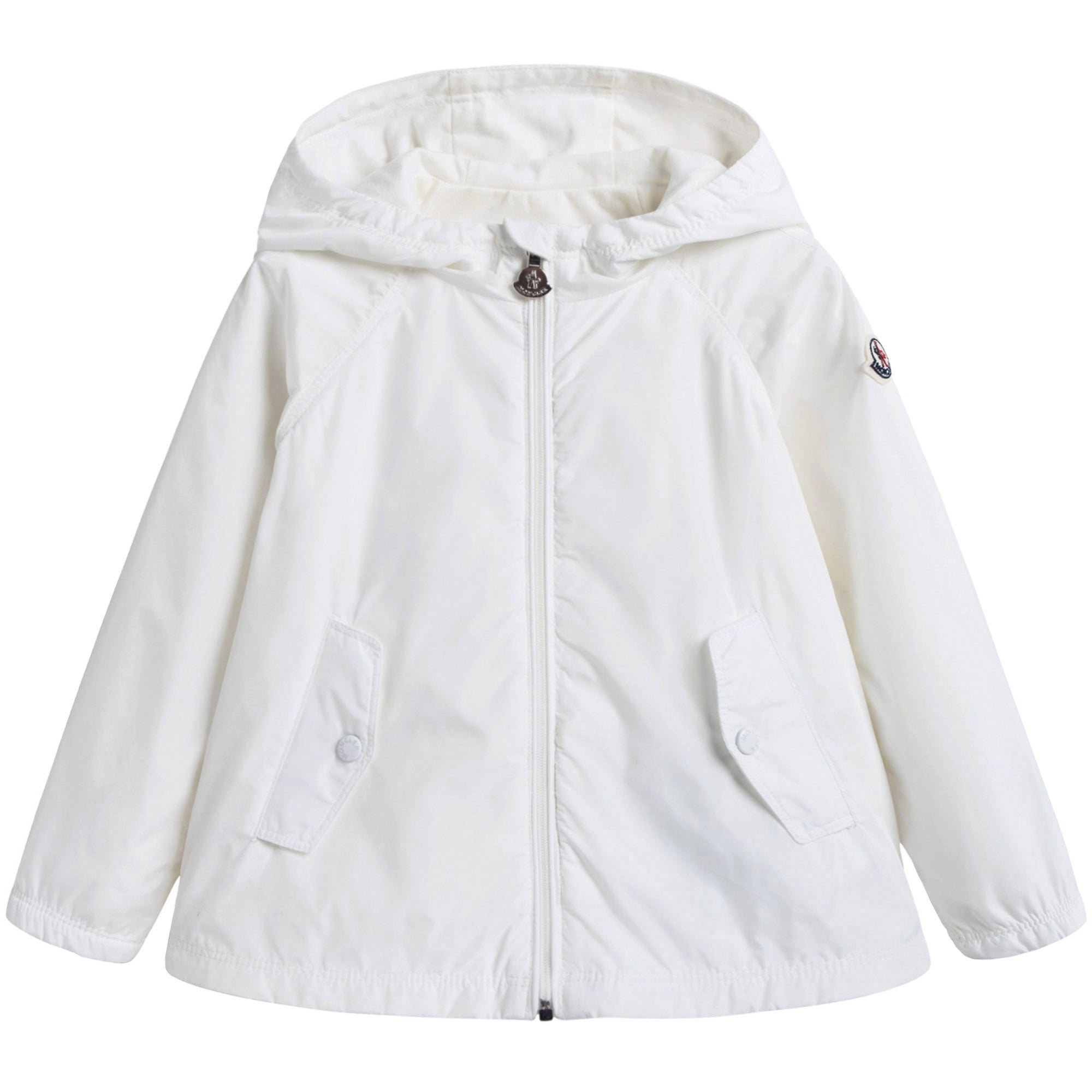 Baby Girls White Windbreaker Jacket