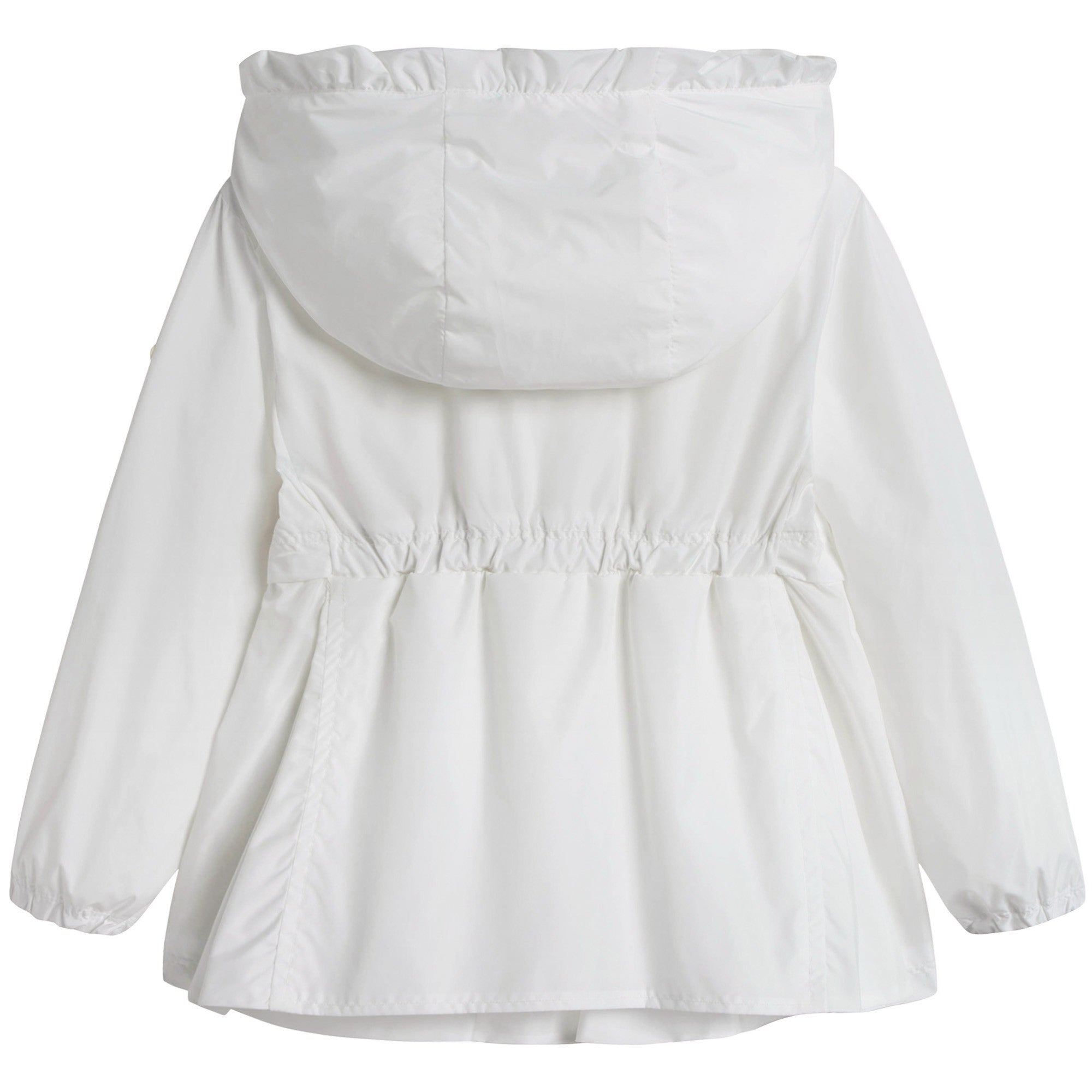 Baby Girls White Windbreaker Jacket