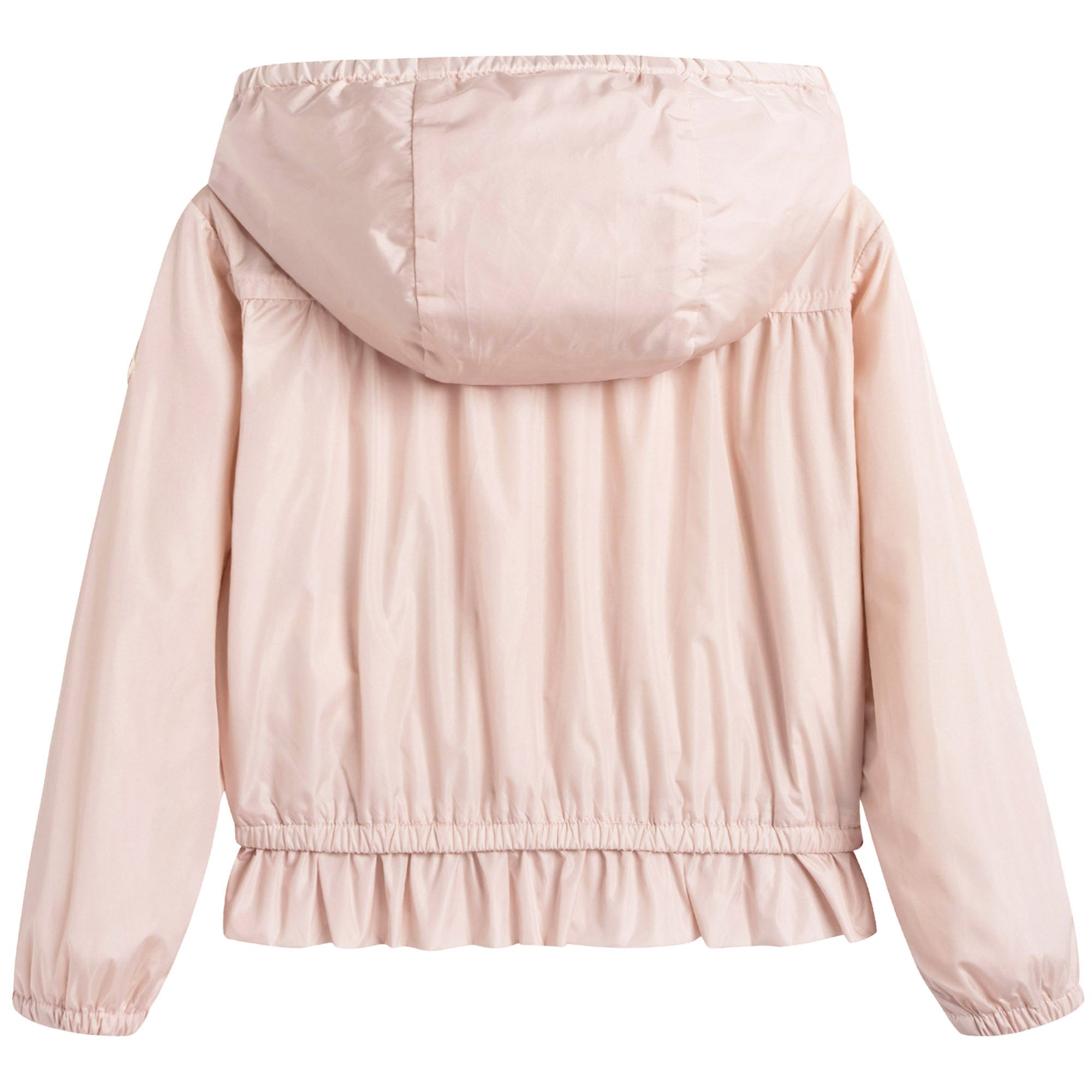 Baby Girls Pale Pink Windbreaker Jacket With Flounces