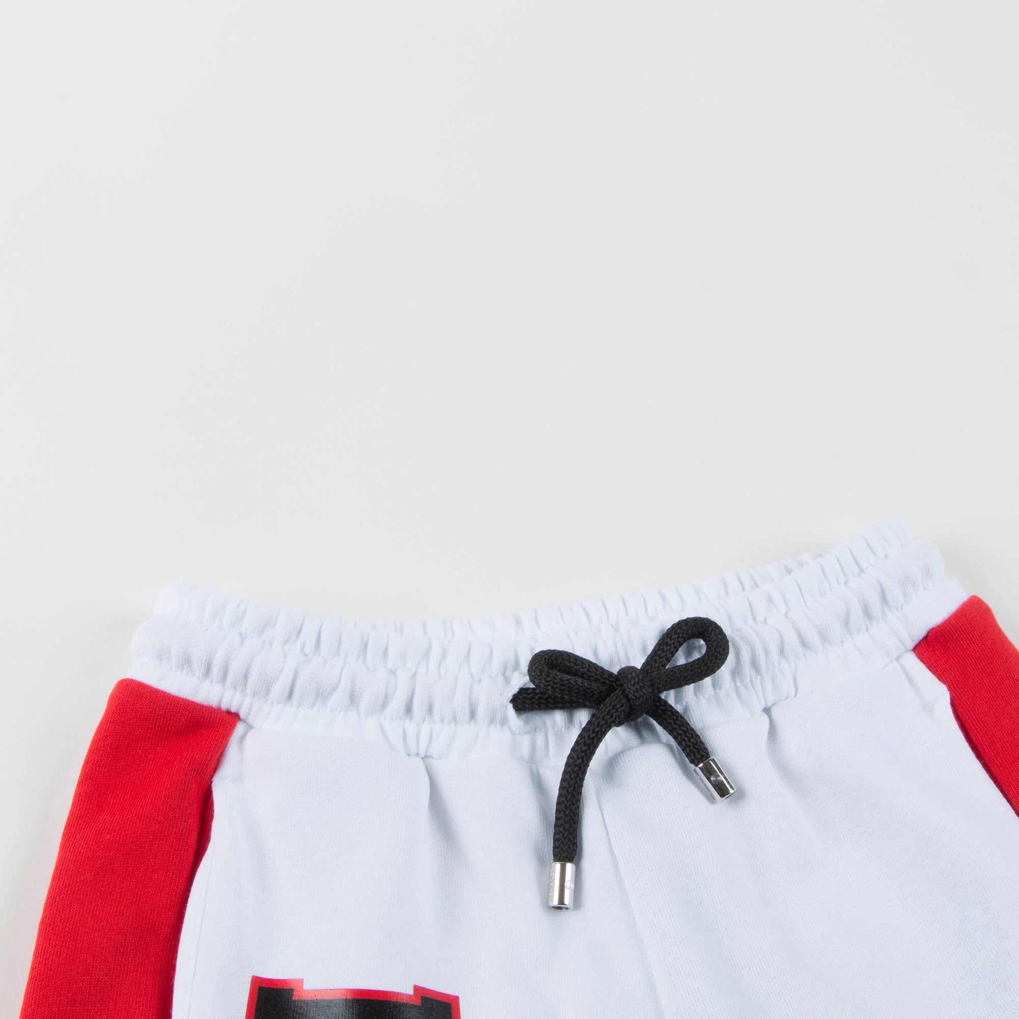 Boys White Cotton Fleece Shorts