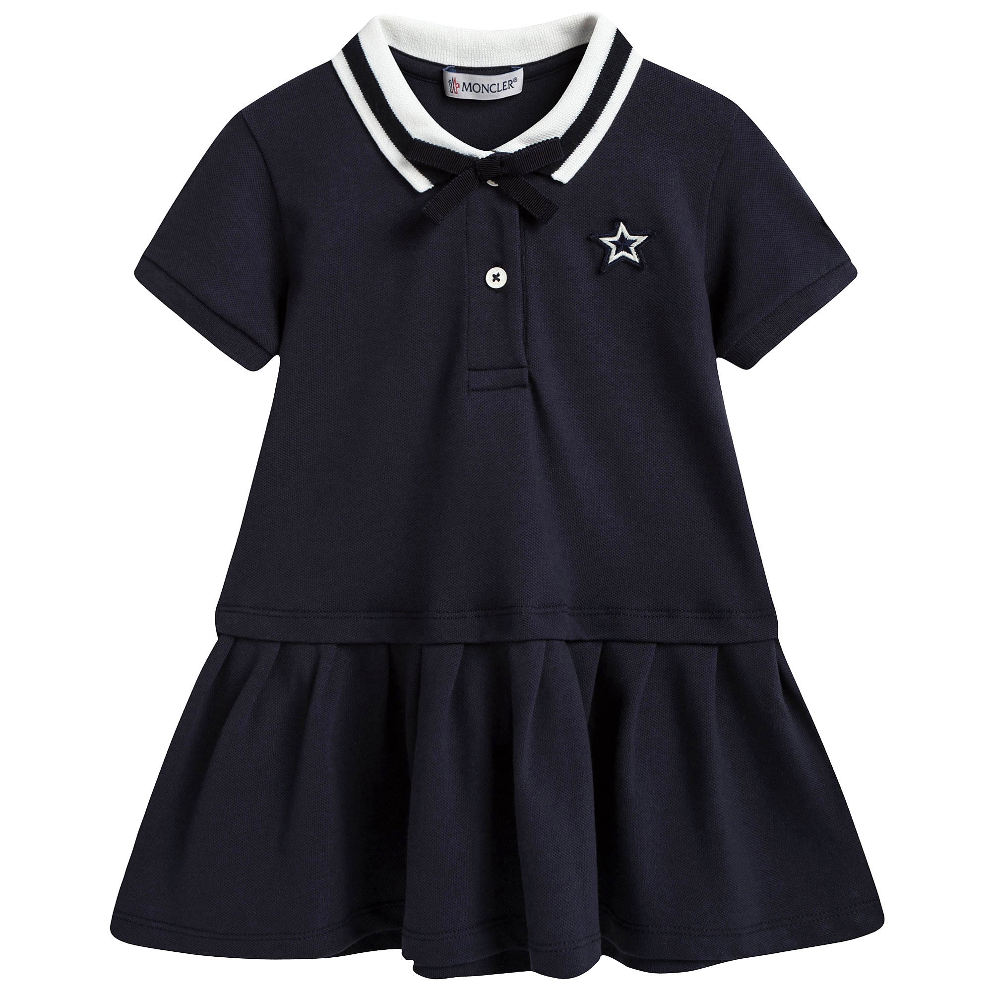 Baby Girls Navy Blue Polo Dress With Shorts