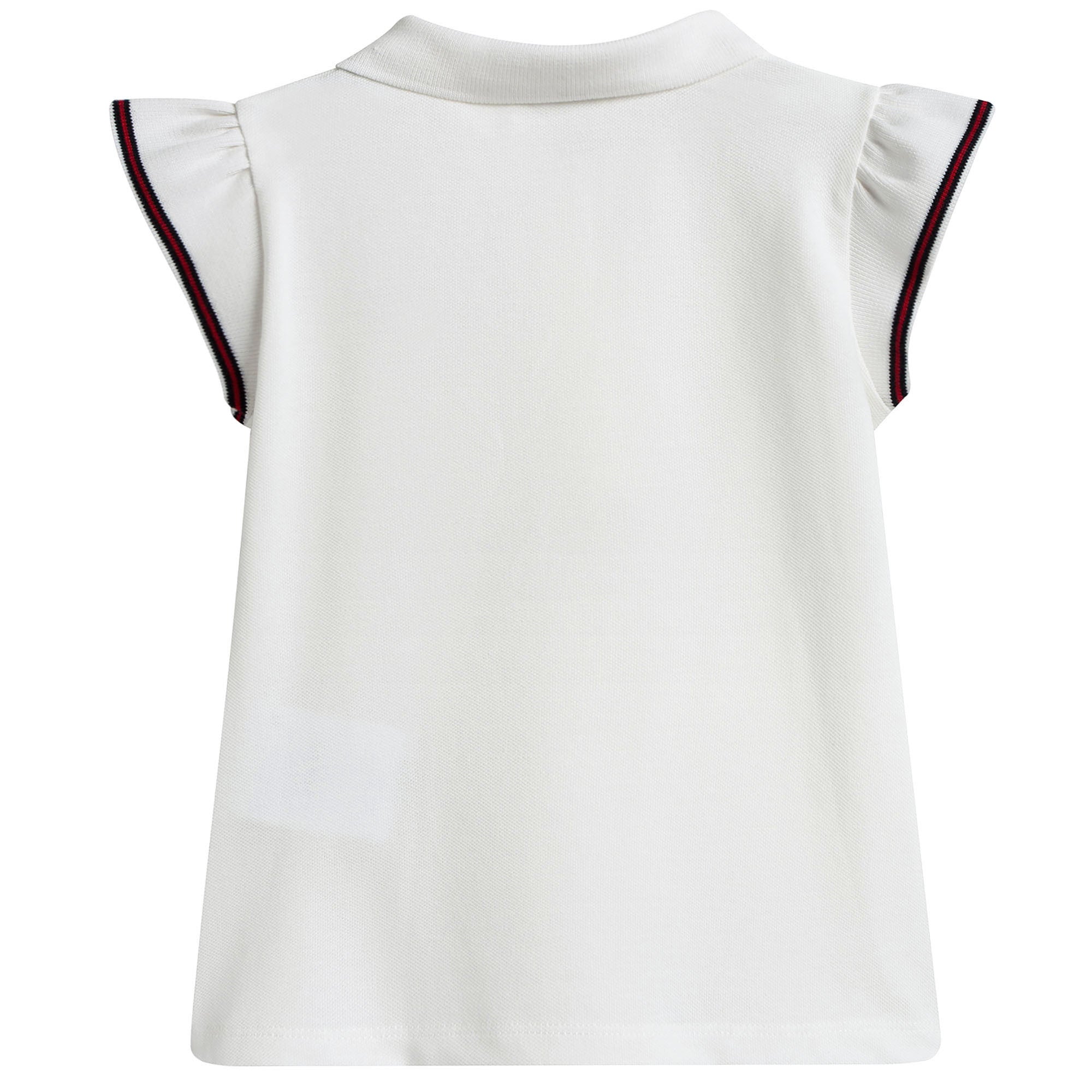 Baby Girls White Polo Shirt