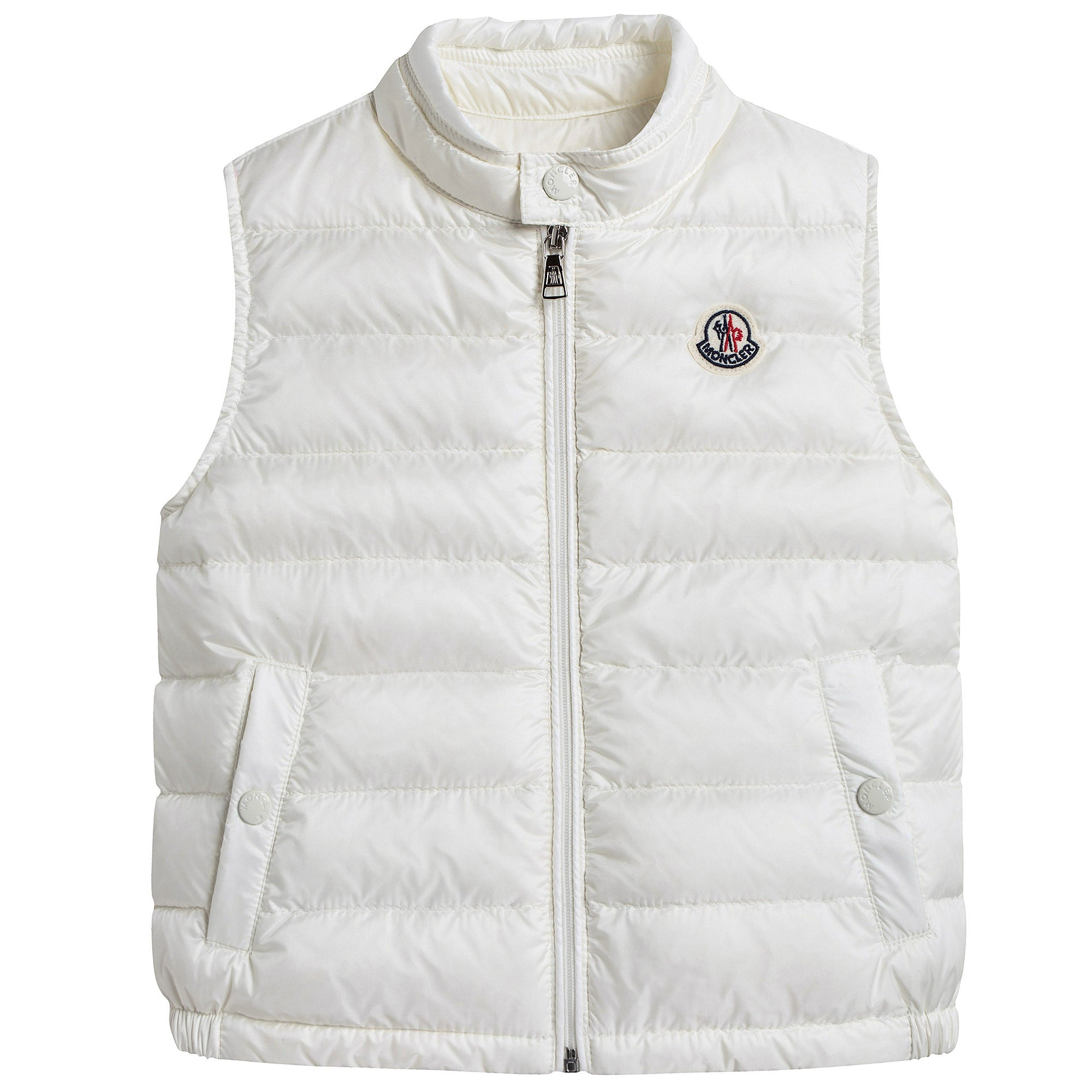 Baby Girls White 'New Amaury' Down Padded Gilet