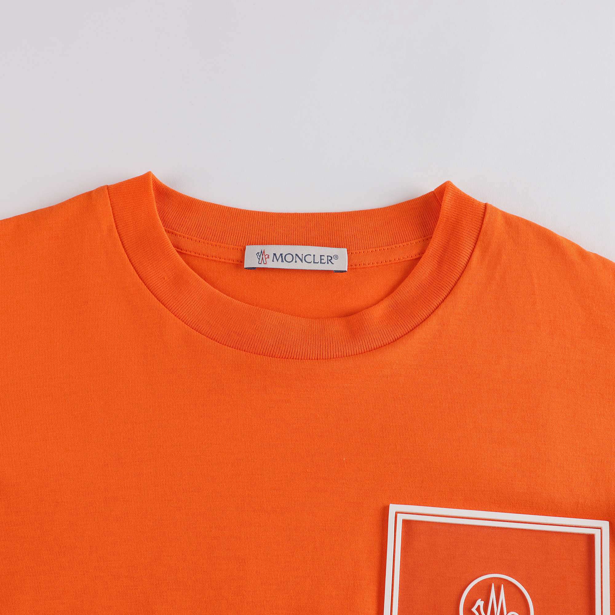 Boys & Girls Orange Logo Cotton T-Shirt