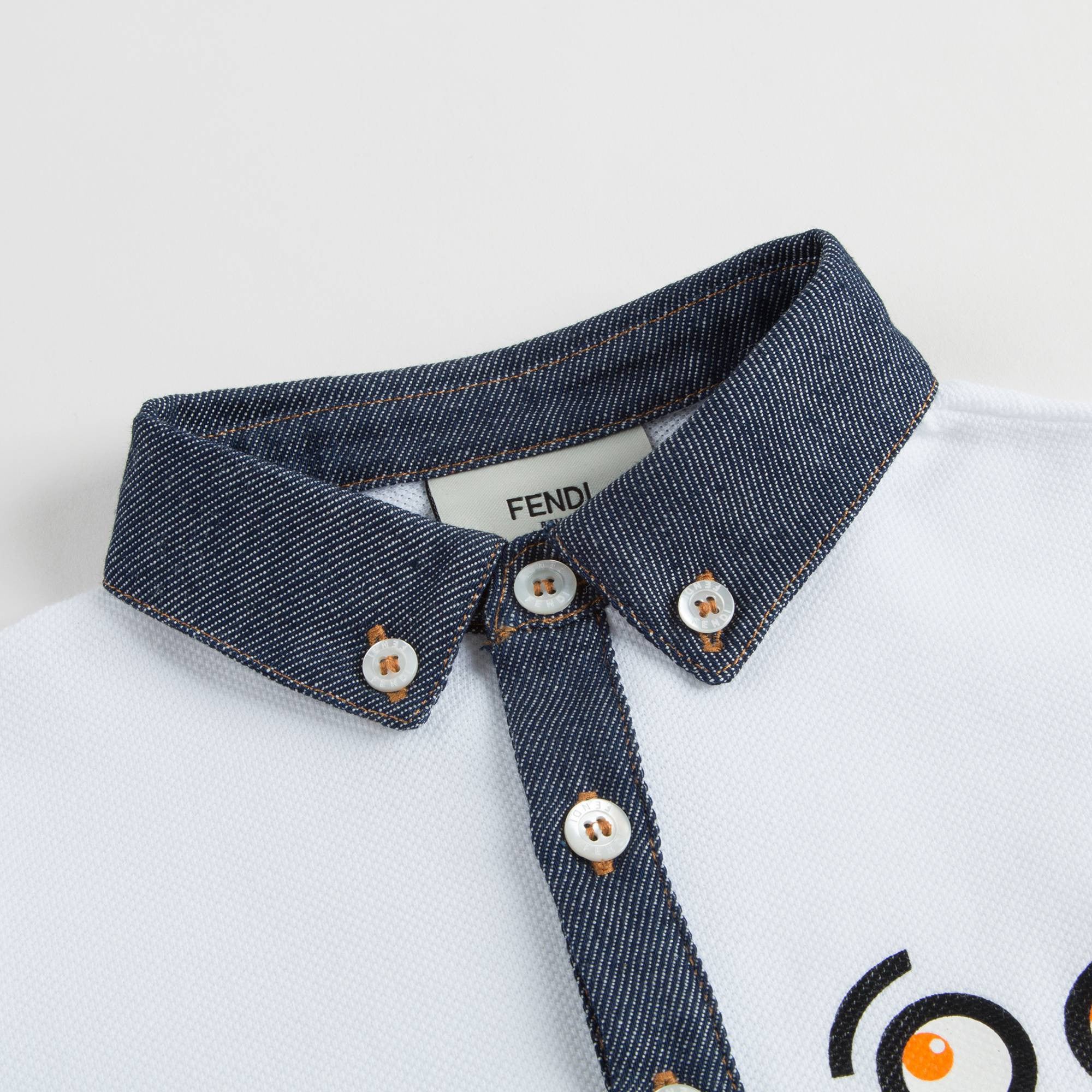 Boys White Piqu茅 Polo Shirt