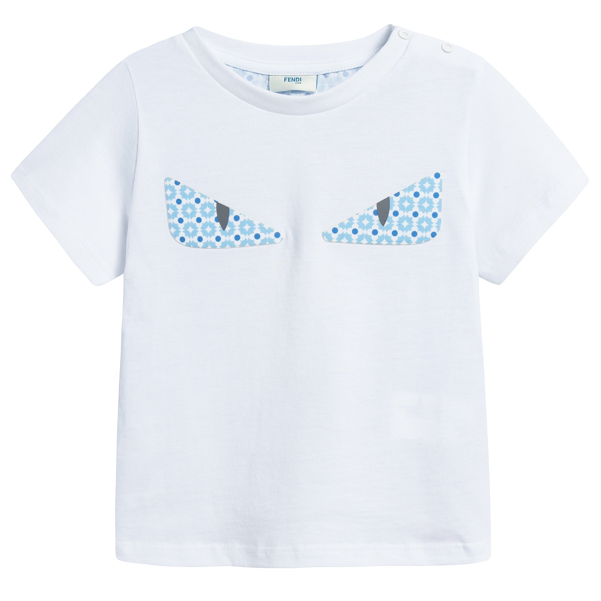 Baby Boys White Eyes Cotton T-shirt