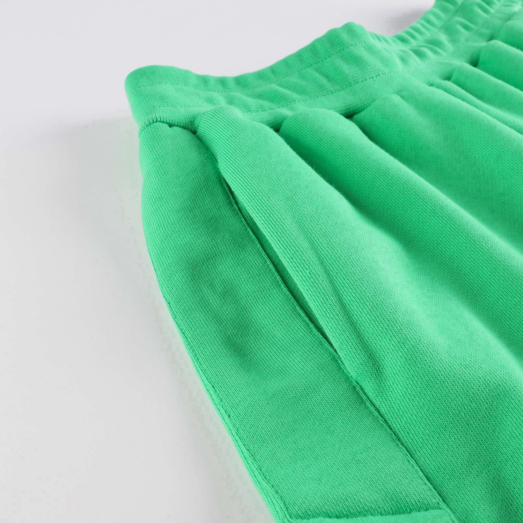 Boys & Girls Green Cotton Shorts